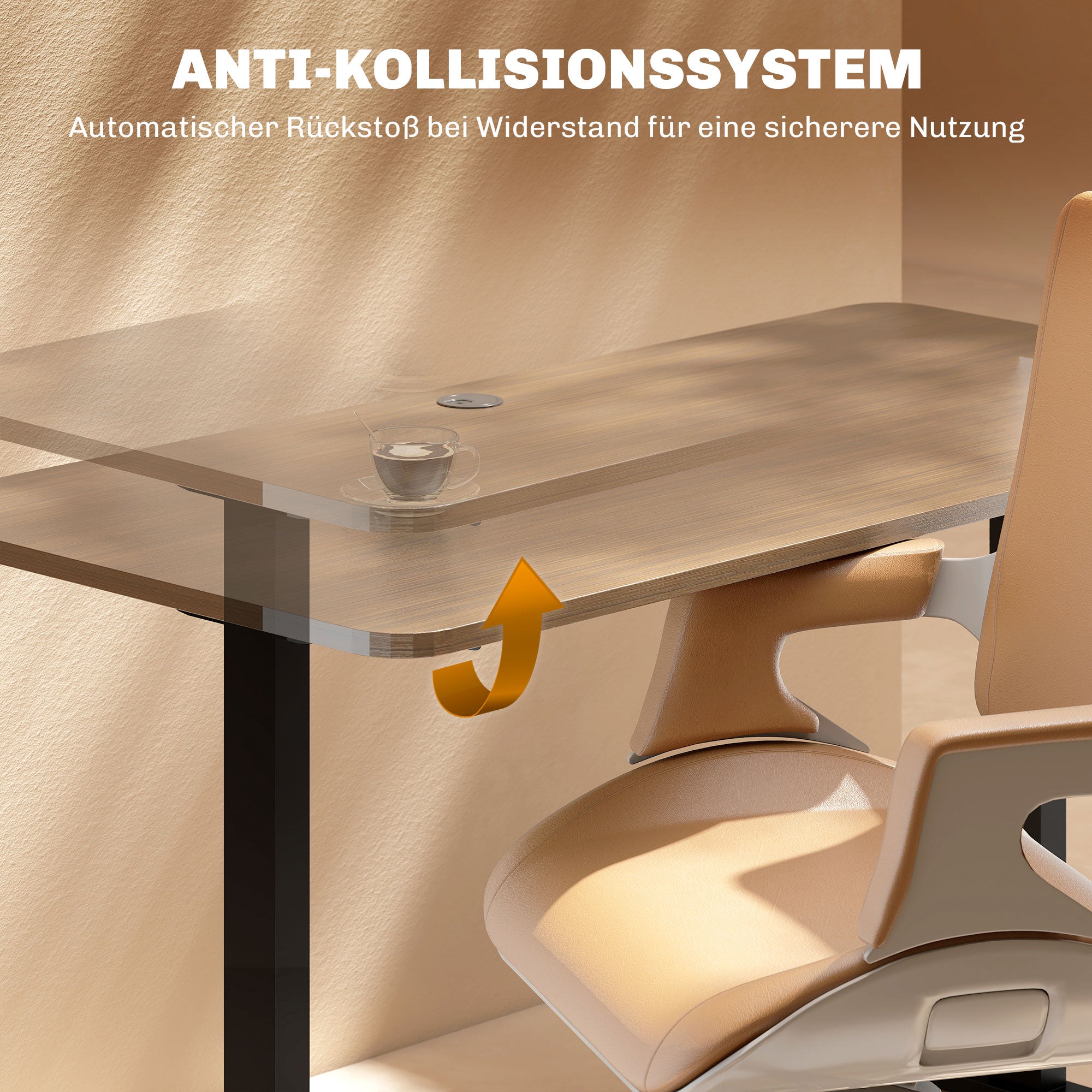 HOMCOM Elektrisches Schreibtischgestell, höhenverstellbar, mit Speicherfunktion, Stahl, Schwarz