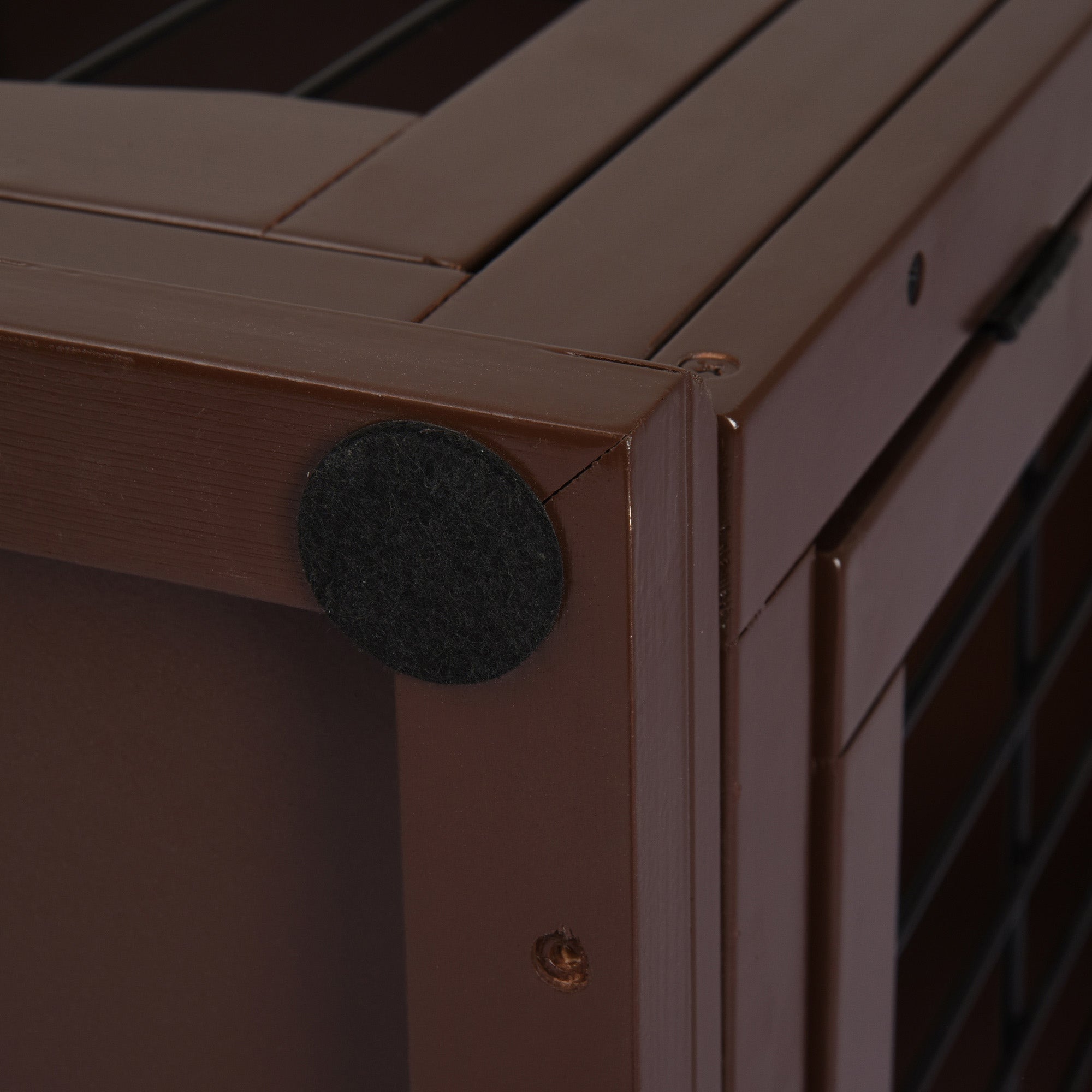 PawHut Hundebox, 2 Eingänge, abschließbar, MDF und Metall, 58,4 x 81,3 x 66 cm, Schwarz