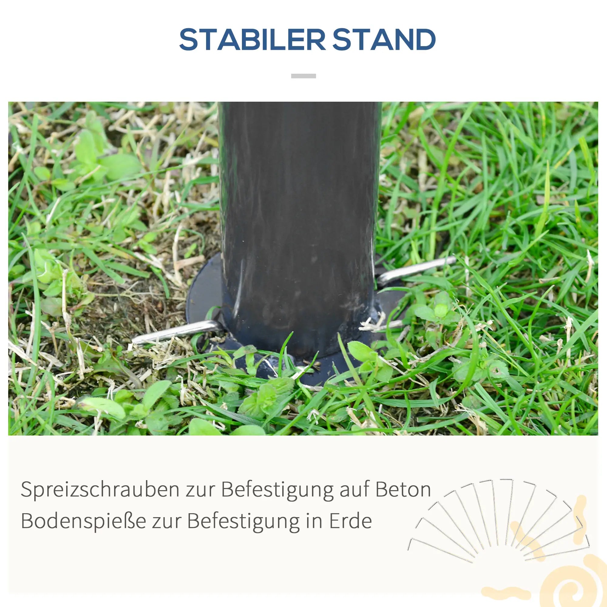 Outsunny Pavillon, Partyzelt, mit Fliegennetzen, Winddach, bis 15 Personen, dunkelgrau, 3 x 6 x 3 m