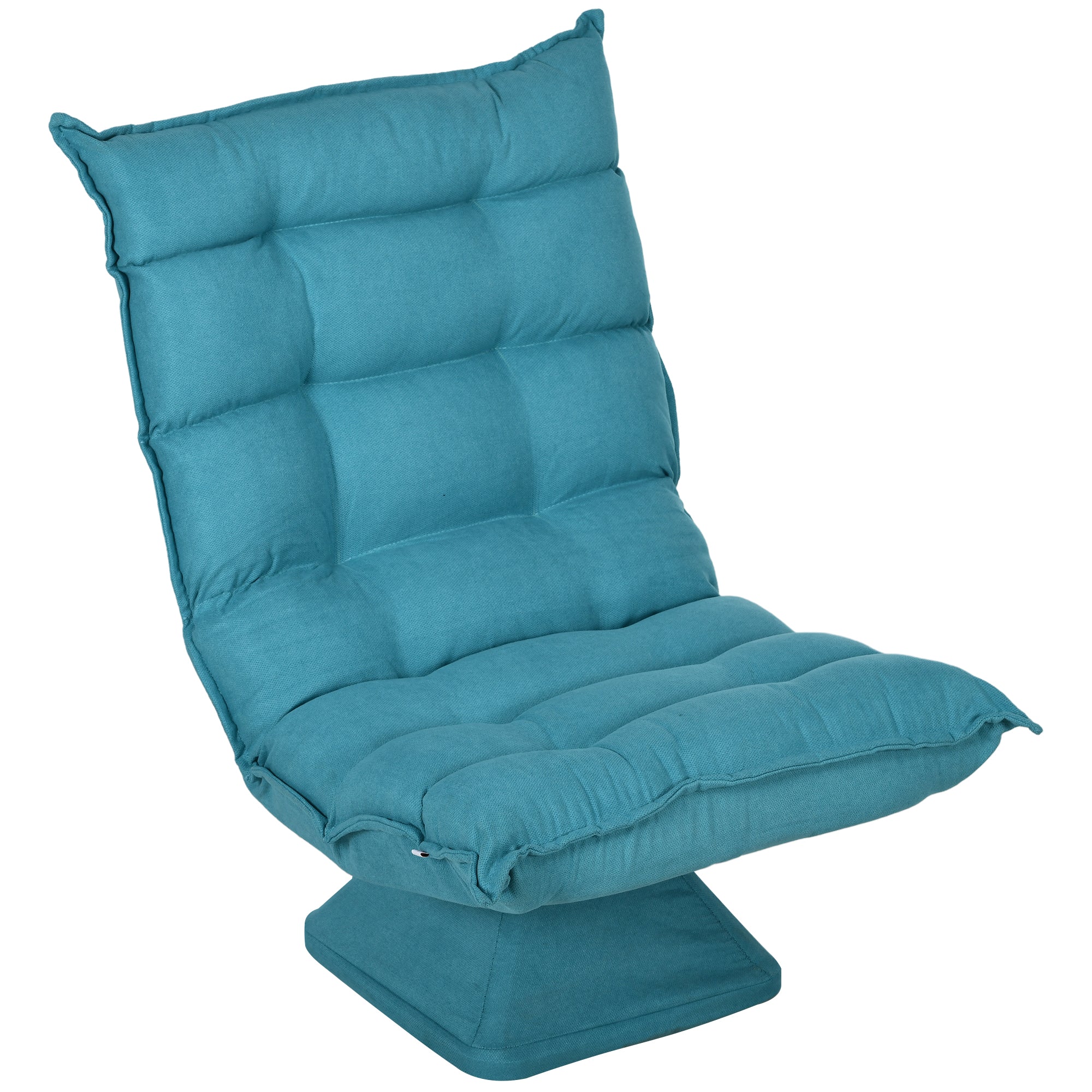 HOMCOM Relaxsessel Lesesessel, drehbar, Samtoptik, 62 cm x 70 cm x 95 cm, Blau