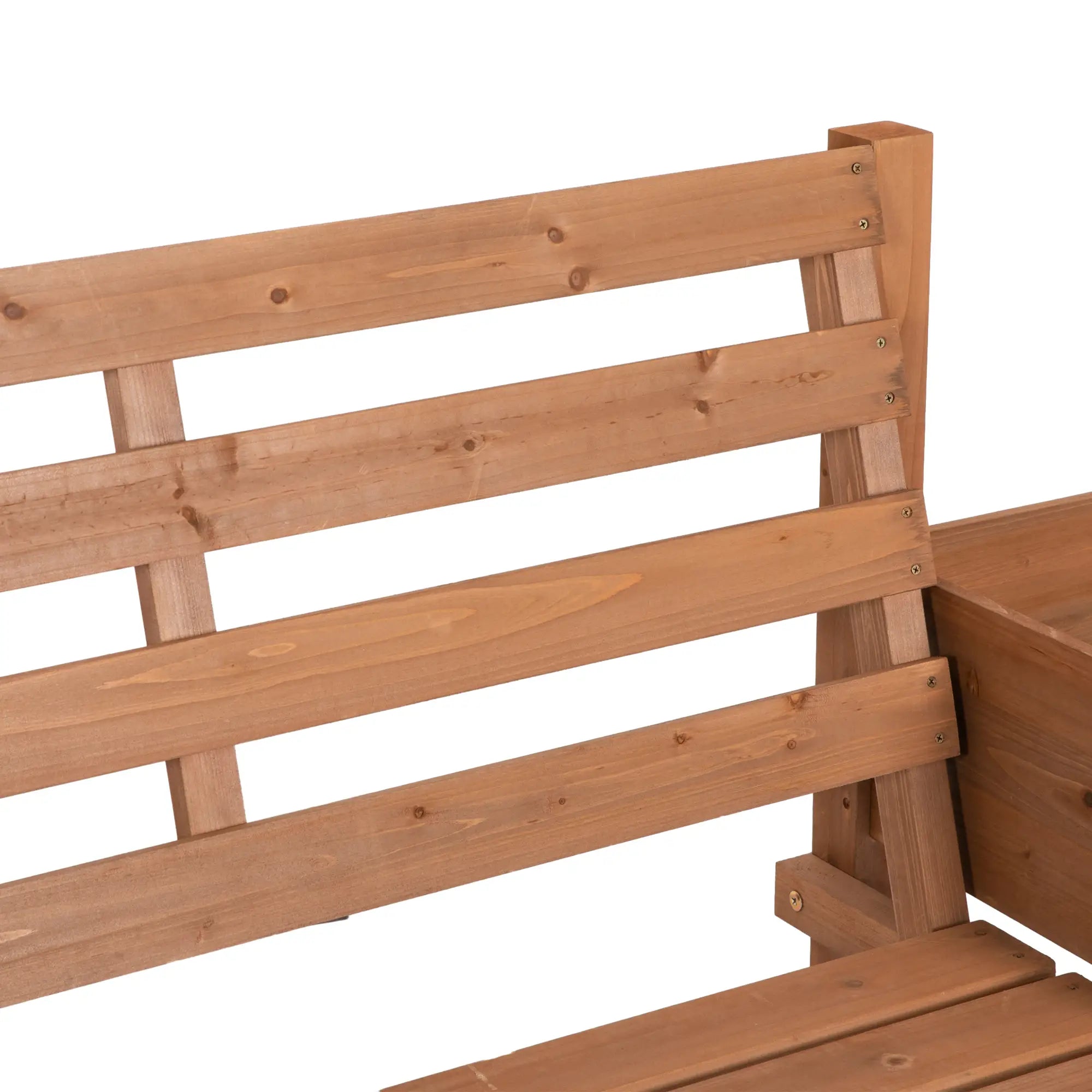 Outsunny 2-Sitzer Gartenbank mit Blumenkästen aus Tannenholz