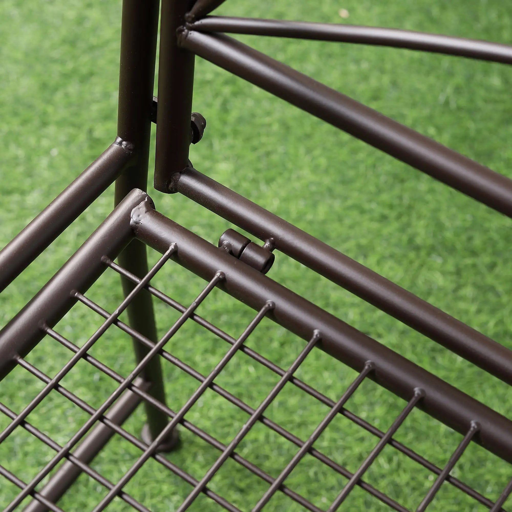 Outsunny Gartenbank 2-Sitzer antik stapelbar