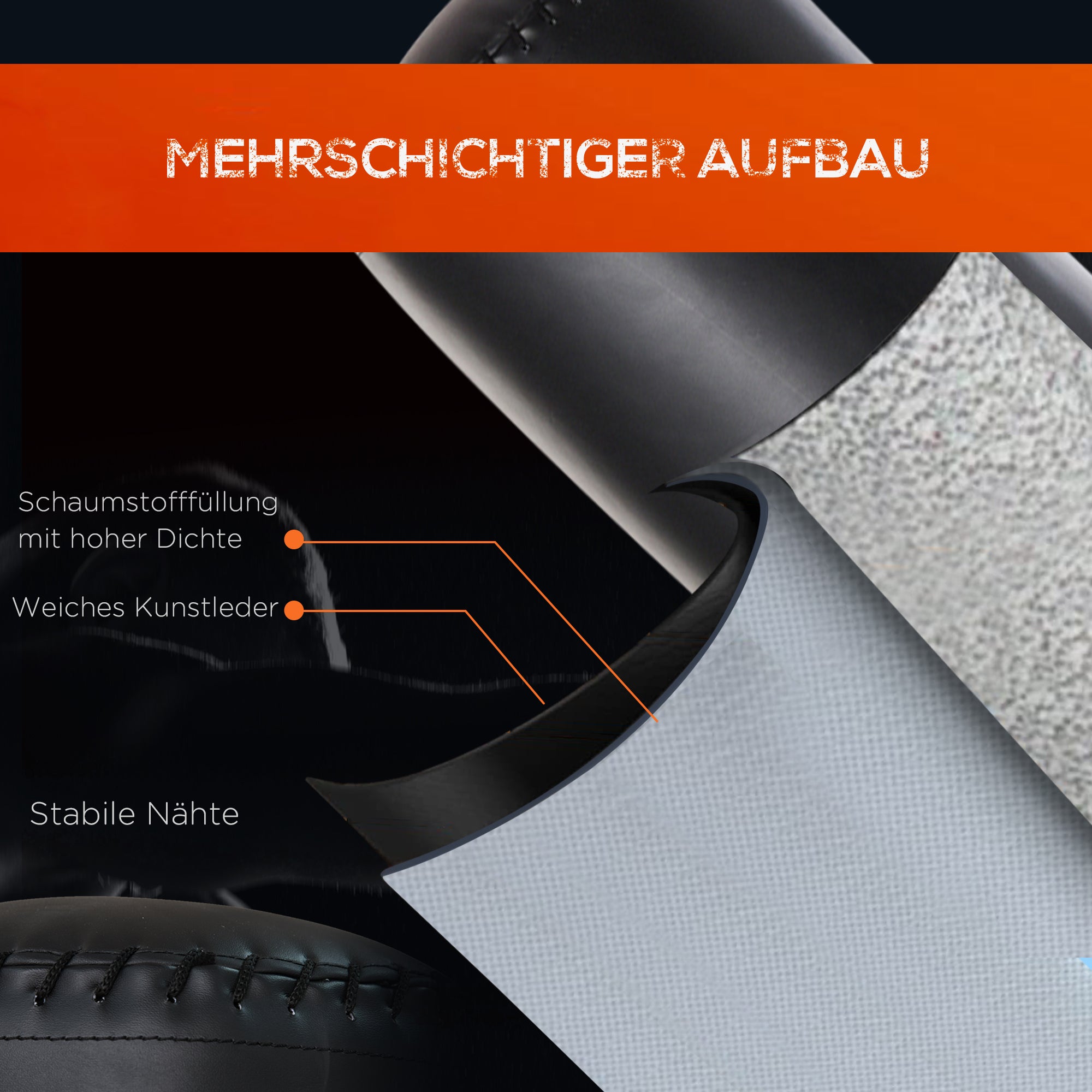 HOMCOM Boxsack freistehend 170cm Standboxsack mit Saugnapf-Basis Kickboxsack schwerer Boxing Trainer für Erwachsene Jugendliche Fitness Boxsack für Krafttraining Boxtraining MMA-Training