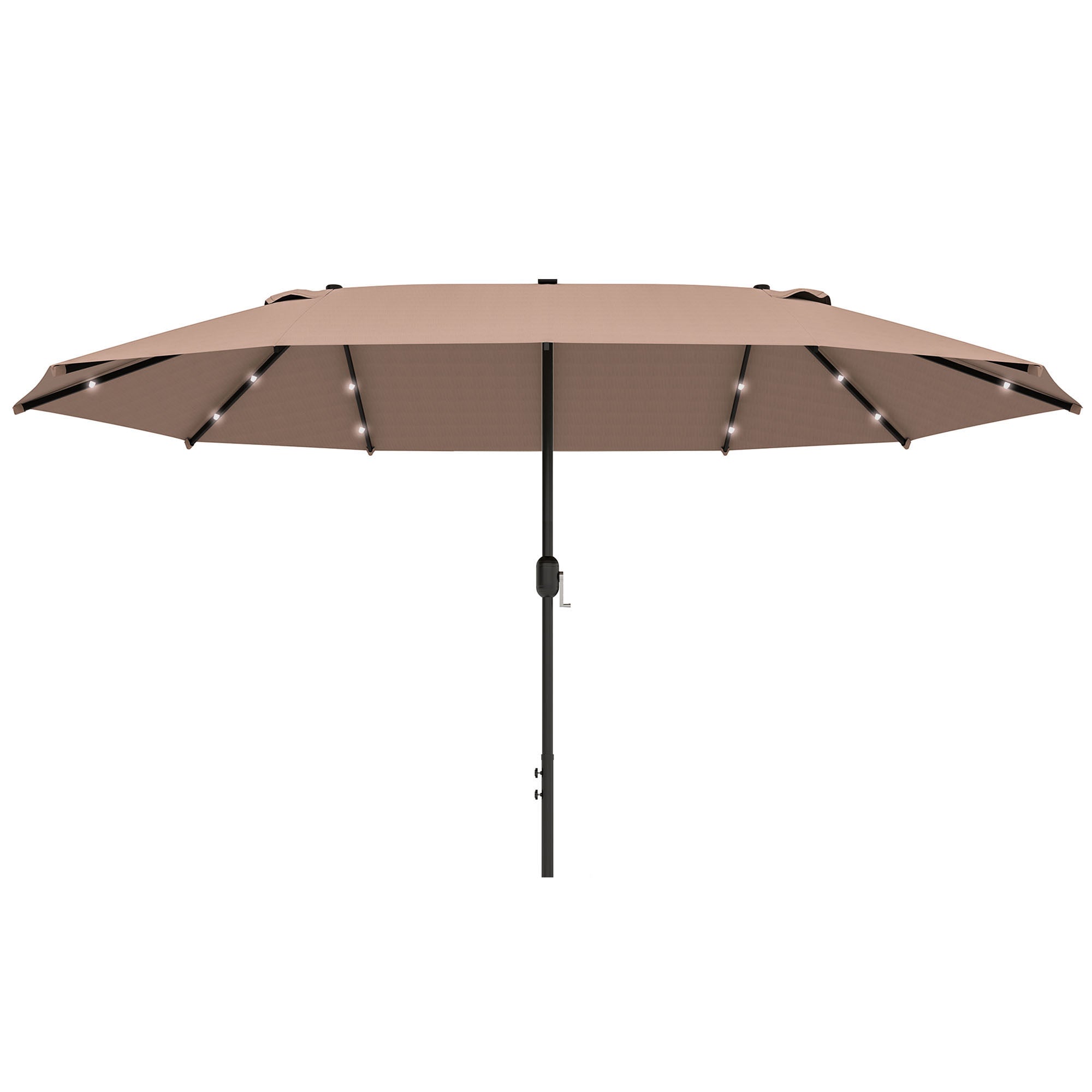 Outsunny Sonnenschirm Oval Khaki 440 x 260 cm