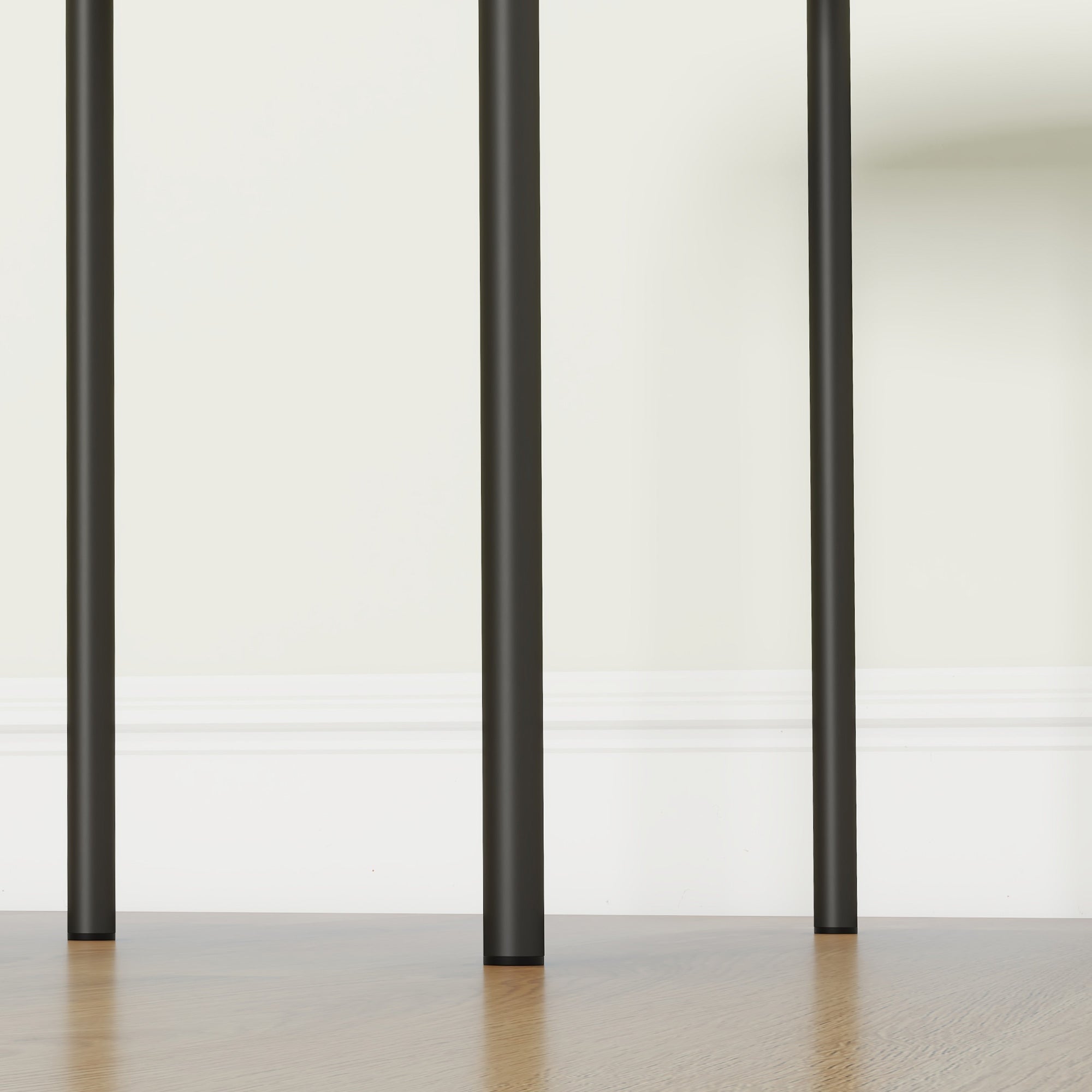 HOMCOM Küchenhocker 4-er Set, stapelbar, Samtoptik, bis 100kg, Metallrahmen, 41,5 x 41,5 x 46 cm, Cremeweiß