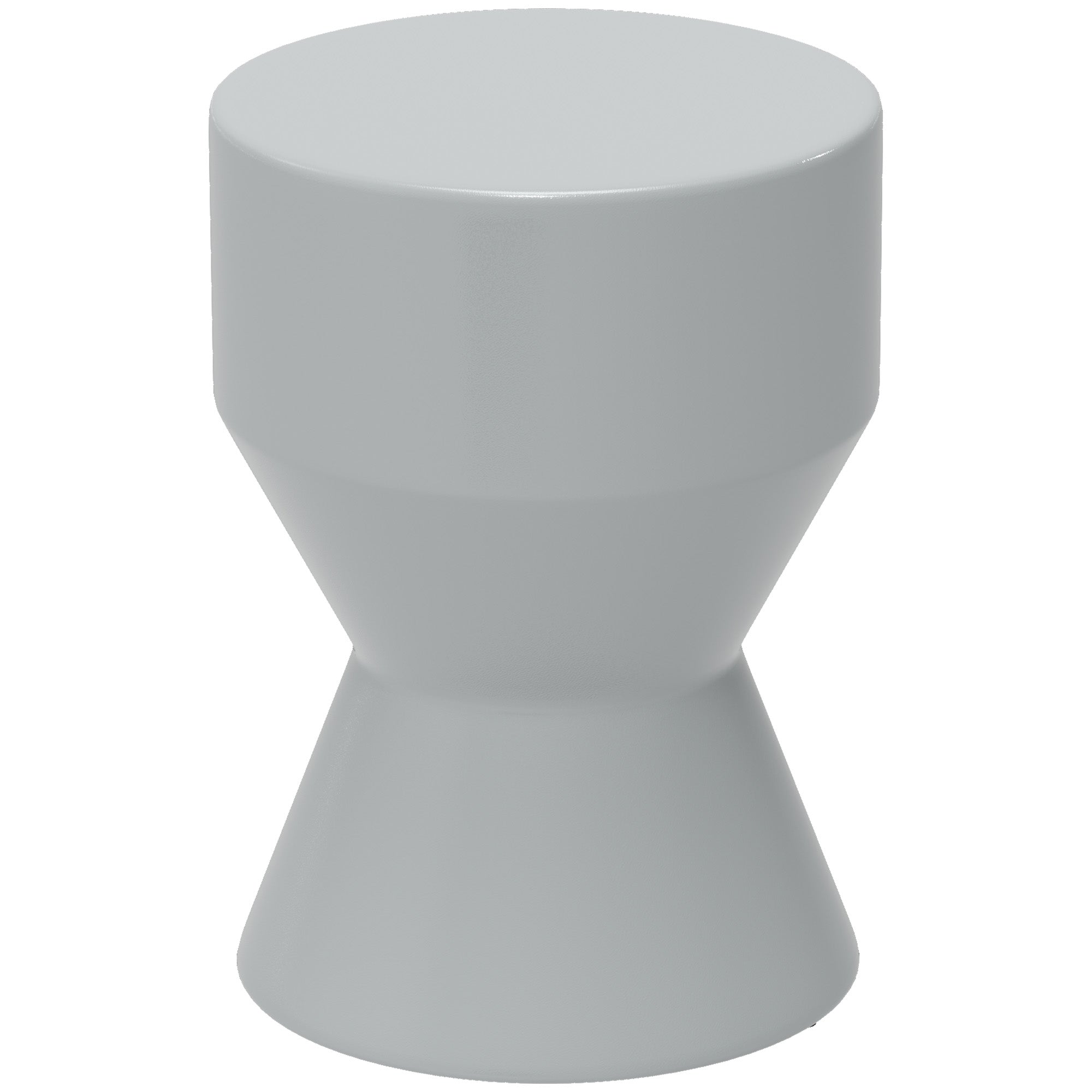Outsunny Sitzhocker aus Keramik 120kg belastbar Ø33 x 45,5 cm Wetterfest Garten Hocker in Sanduhrform Hellgrau