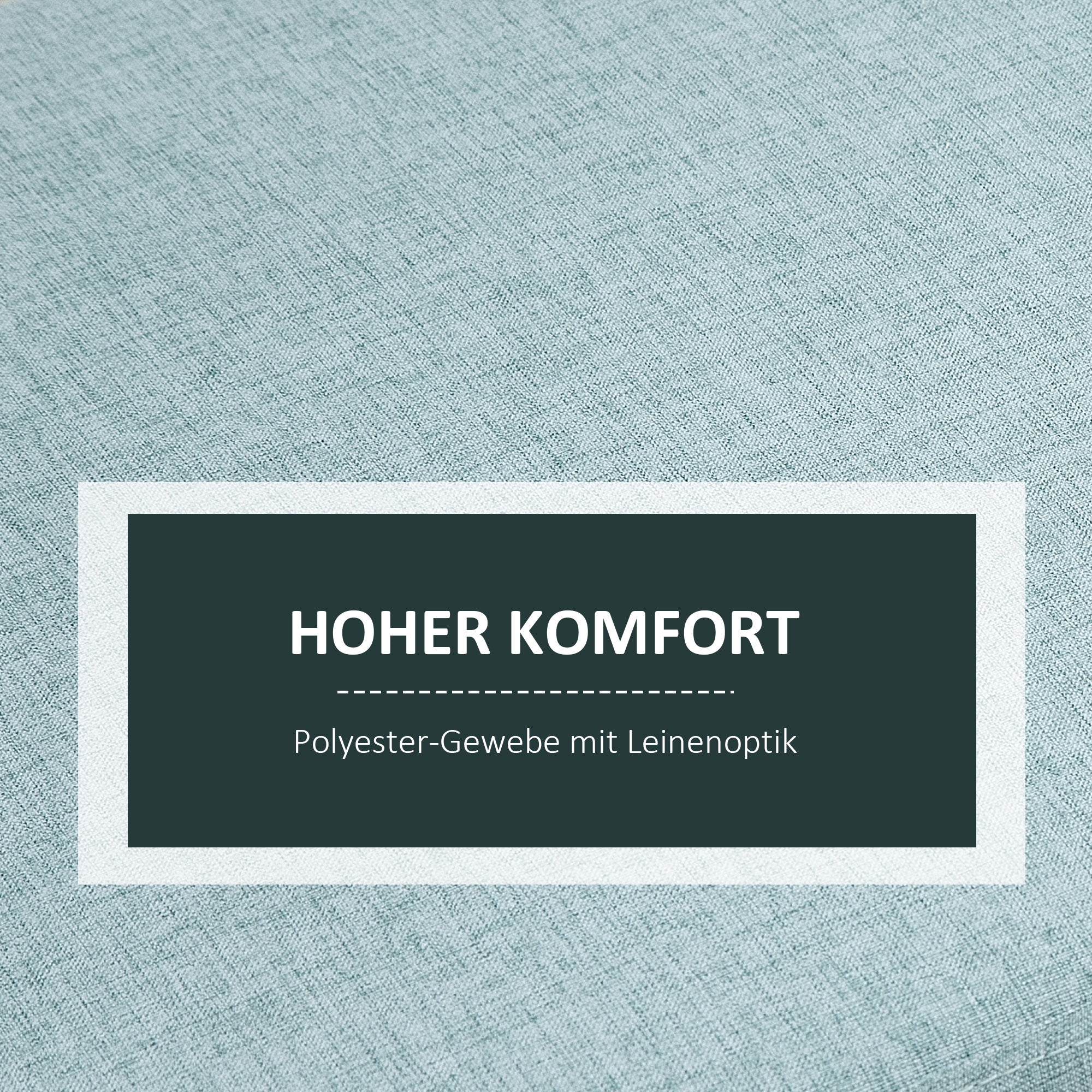 HOMCOM Sitzbank mit Stauraum Polsterbank mit Leinenoptik, Sitztruhe mit Holzbeine, Truhenbank für Wohnzimmer Schlafzimmer Flur 110 x 39 x 45 cm, Hellgrün