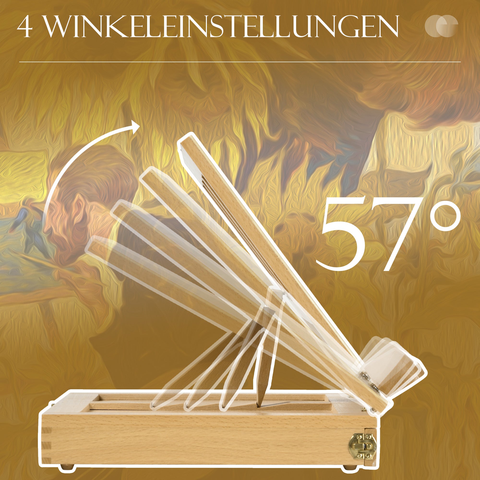 Vinsetto Tischstaffelei, kleine Staffelei, 1 Schublade, 3 Fächer, Massivholz, Natur