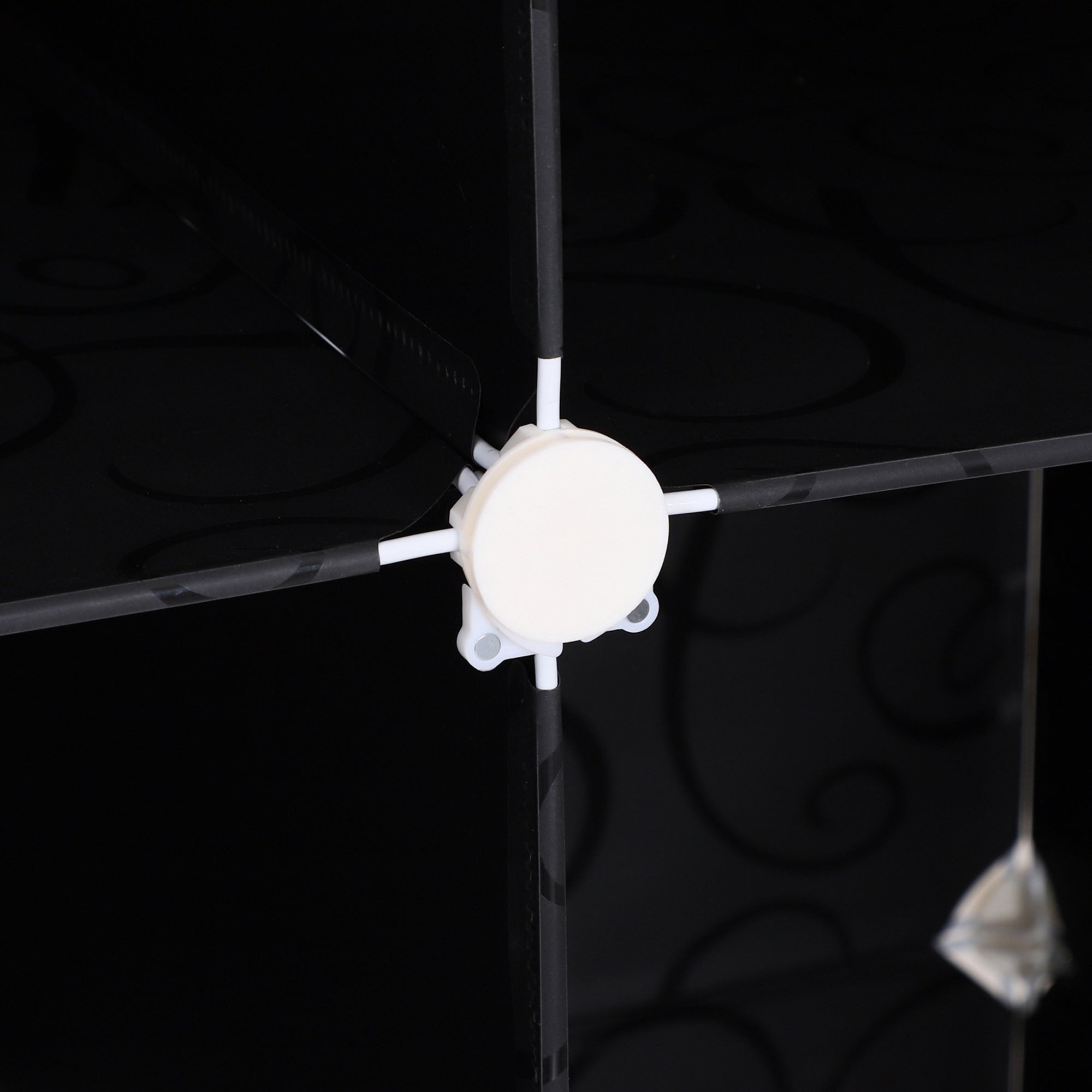 HOMCOM DIY Kleiderschrank Regalsystem mit 2 große und 9 kleinen Würfeln DIY-Würfelregal, Schuhregal, Aufbewahrungsregal für Büchern Spielzeug Schwarz 111 x 47 x 145 cm