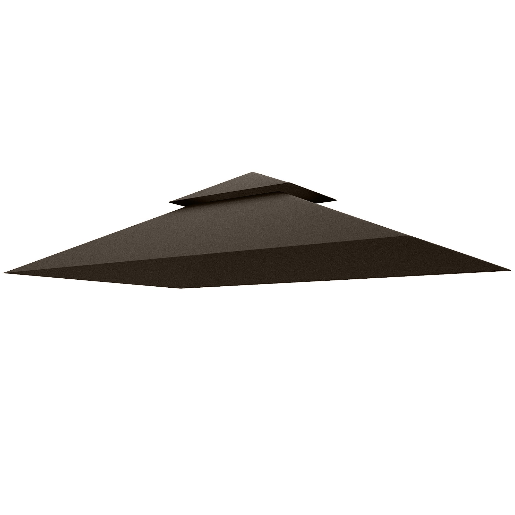 Outsunny Ersatzplane für Gartenpavillon, Grillpavillon-Ersatzdach für 152 x 244 cm Gestelle, UPF50+ Schutz, Polyester, Kaffee