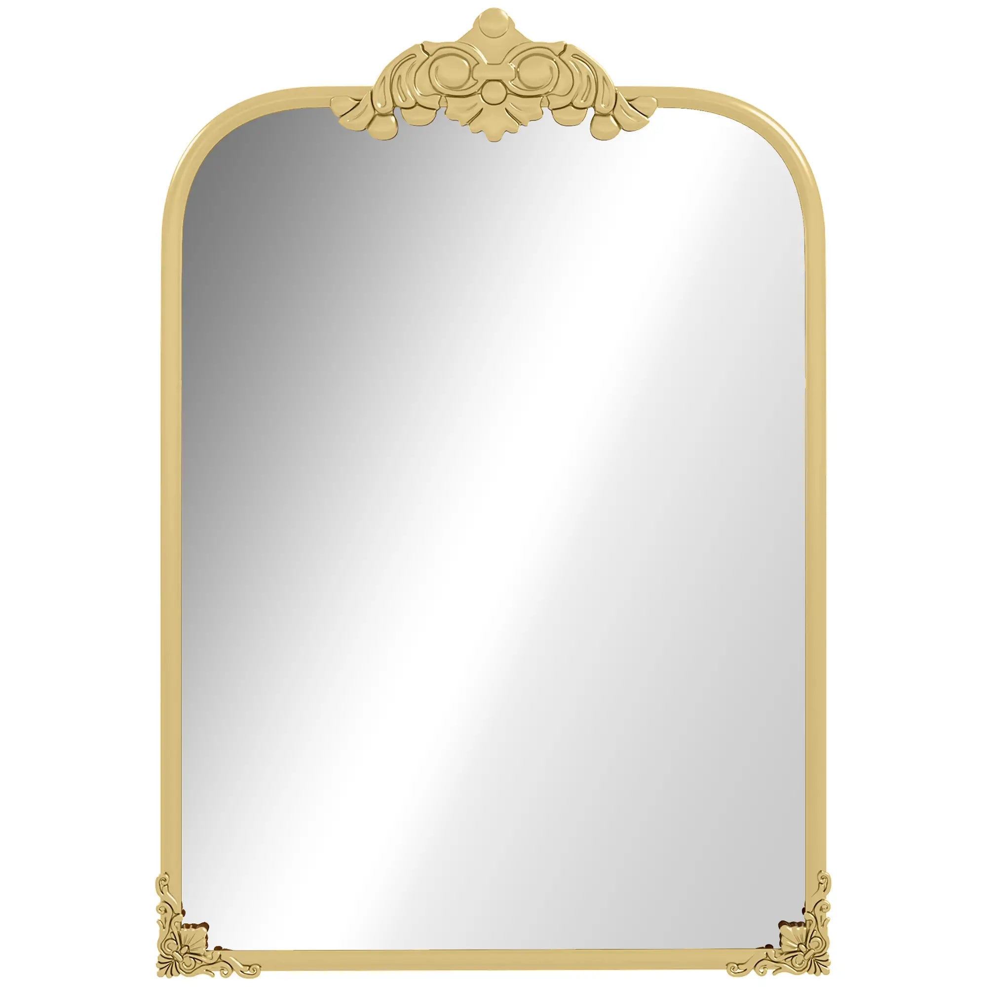 HOMCOM Wandspiegel, stilvoll, 60x3x87cm, Goldton