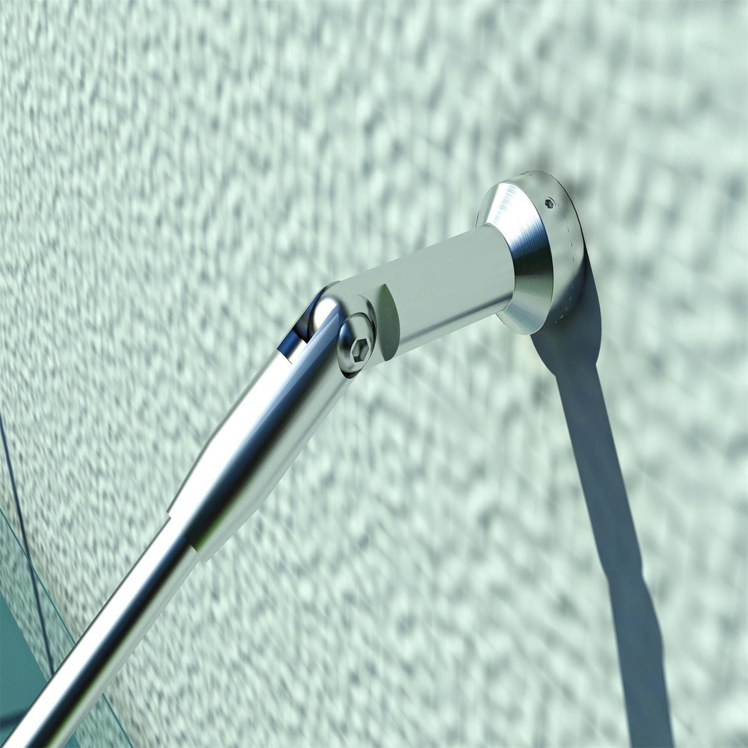 HOMCOM Vordach Glasvordach Türvordach gehärtetes Glas(ESG) Edelstahl Klarglas (200x90cm) (L)