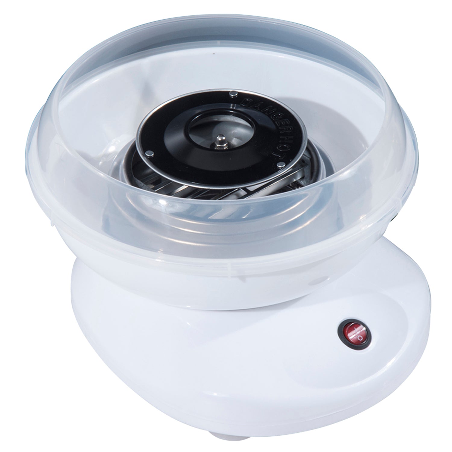 HOMCOM Zuckerwattemaschine, einfach zu bedienendes Zuckerwattegerät, für Erwachsene und Kinder, Edelstahl, PP, Weiß