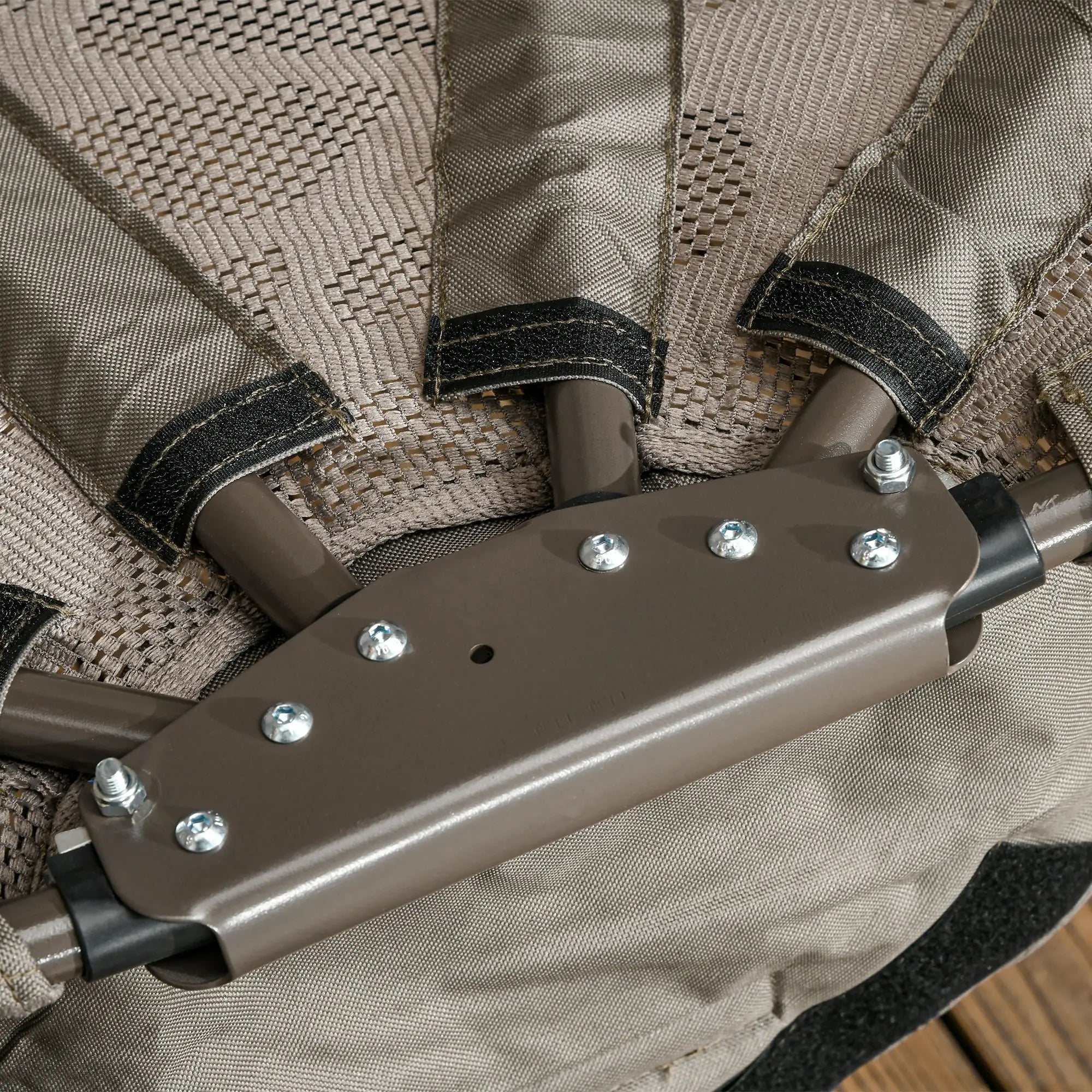 Outsunny Hängesessel 2-Sitzer klappbar mit Dach und Kissen Sand