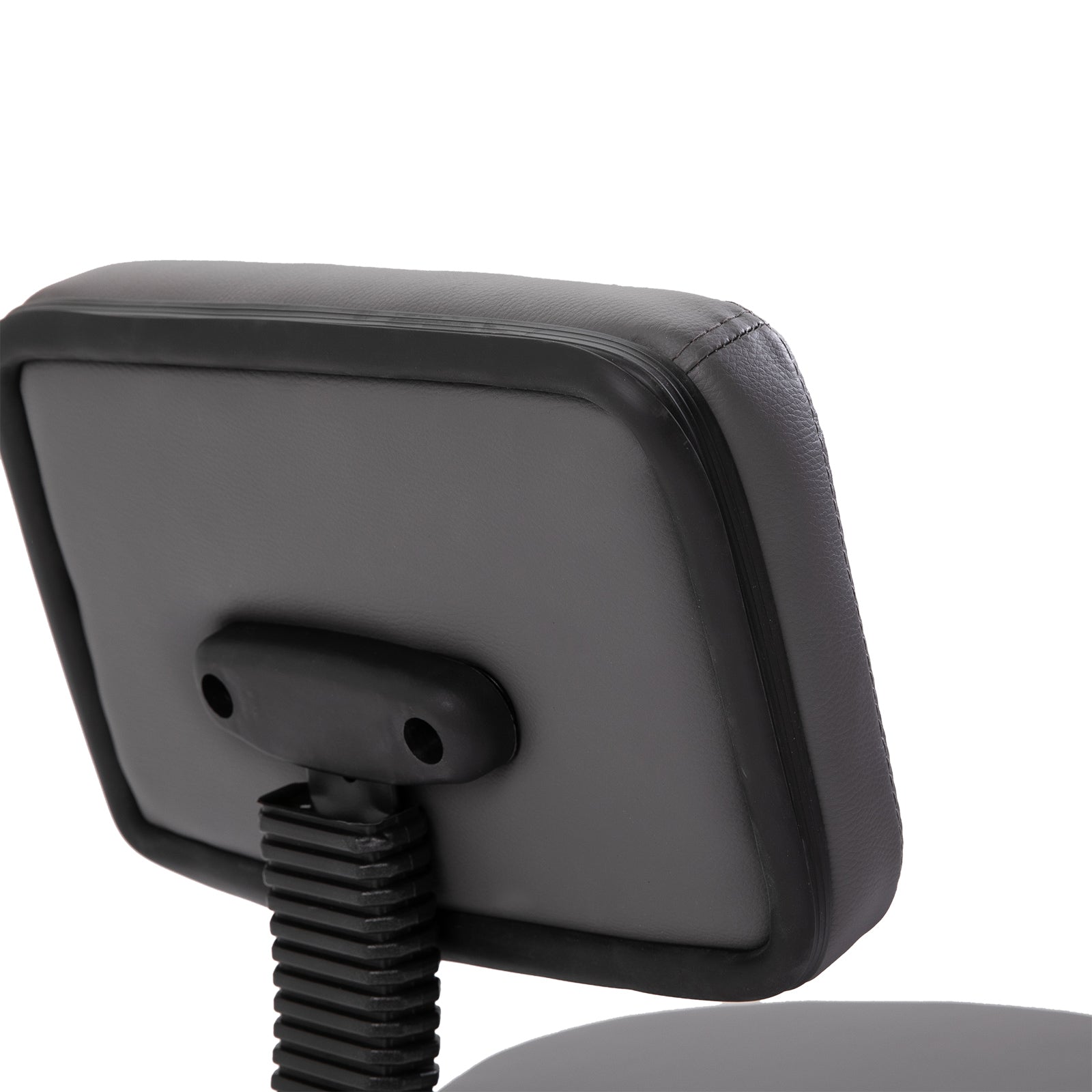 HOMCOM Salonhocker, höhenverstellbar, ergonomisch, 360° drehbar, 5 Rollen, synthetischer Bezug, Grau