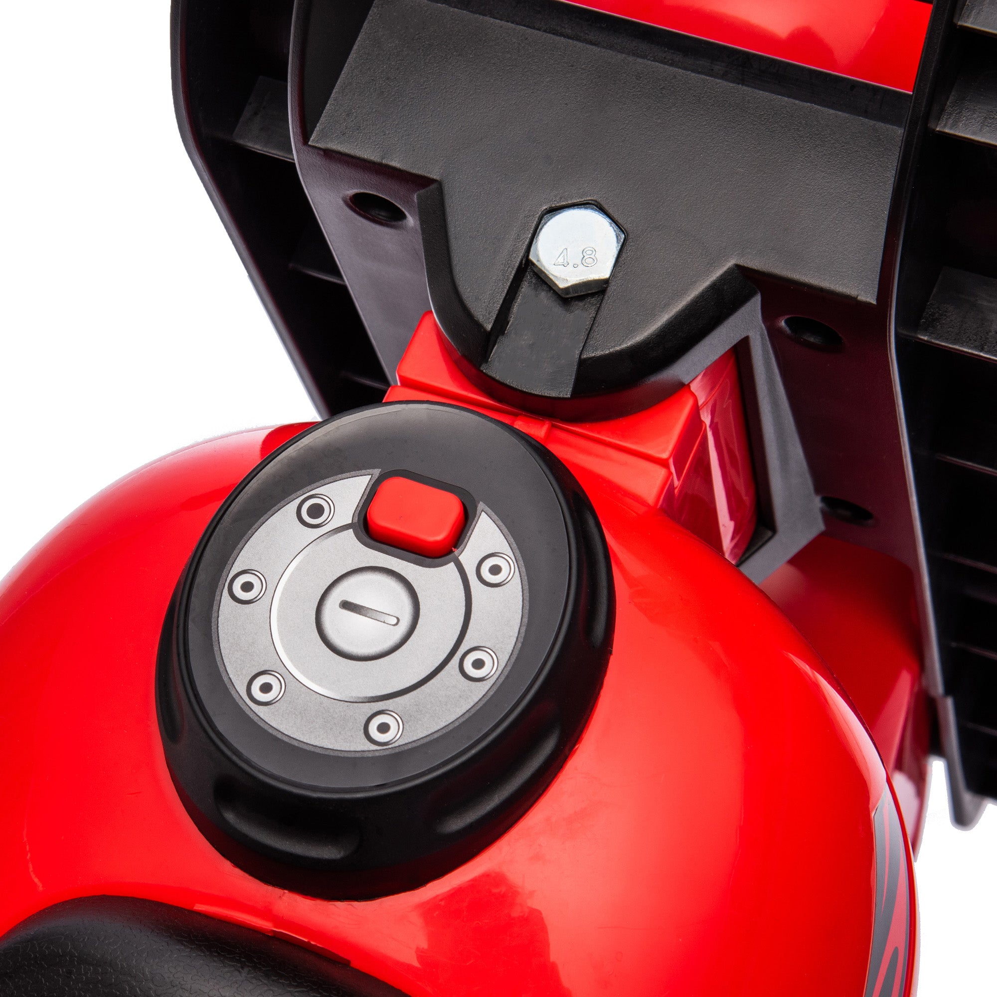 AIYAPLAY Rutschauto, Motorrad-Design, Musik und Seifenblasen, für 2-5 Jahre, Rot