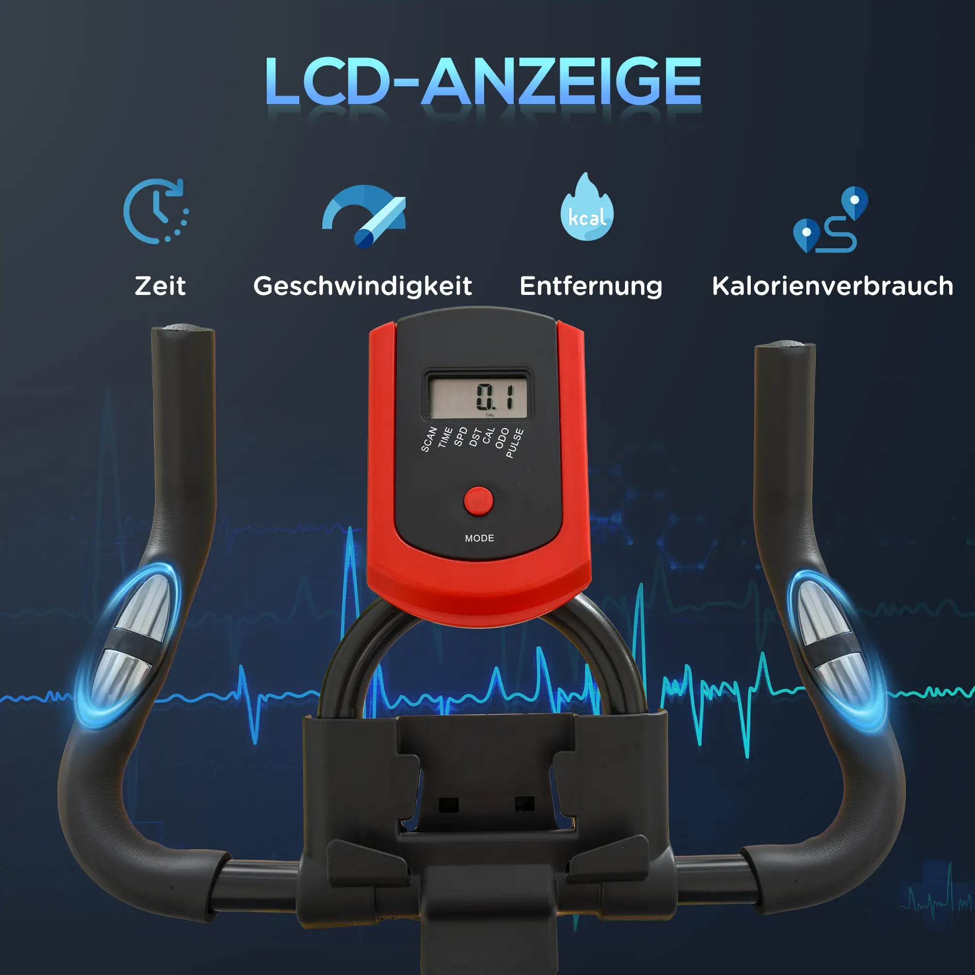 HOMCOM Indoor Cycling Bike Trainer Home Gym Fahrradtrainer Fitnessfahrrad 85 x 46 x 114 cm