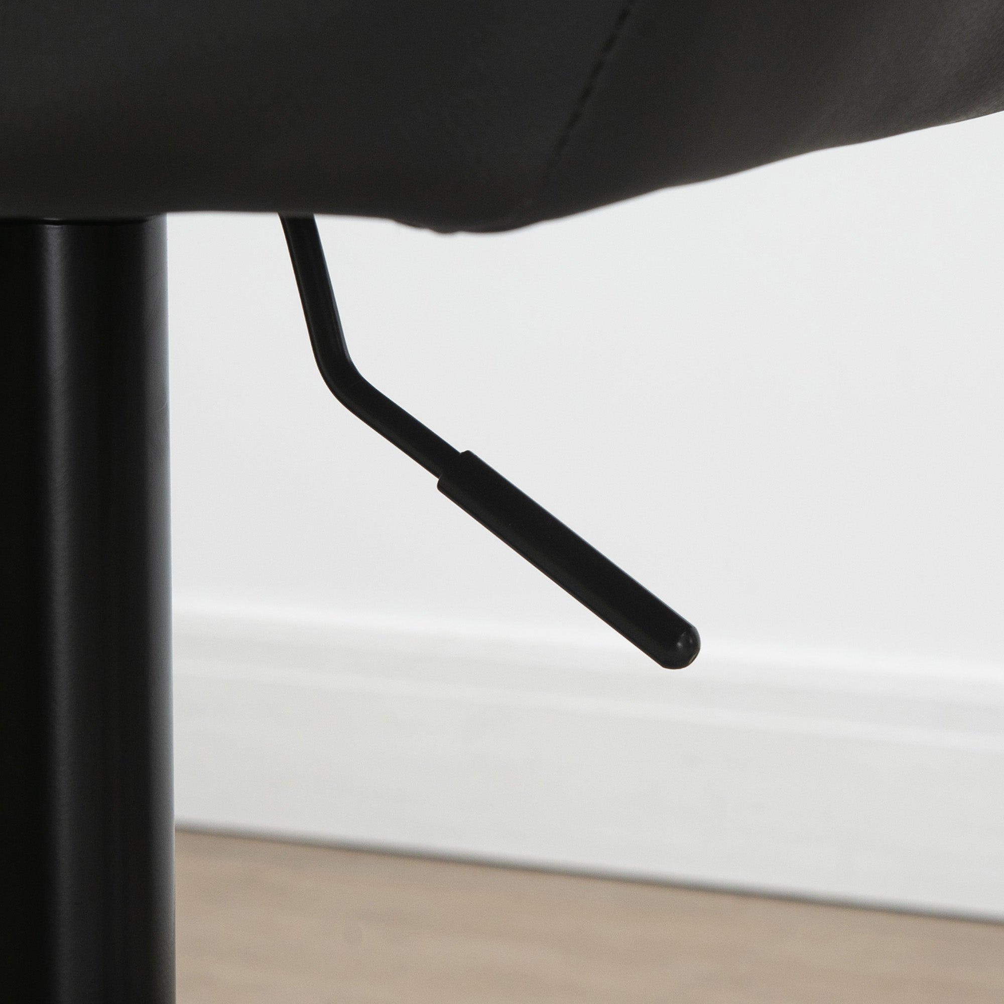 HOMCOM Barhocker 2er-Set Retro-Design höhenverstellbar Kunstleder Leinenoptik Grau + Schwarz