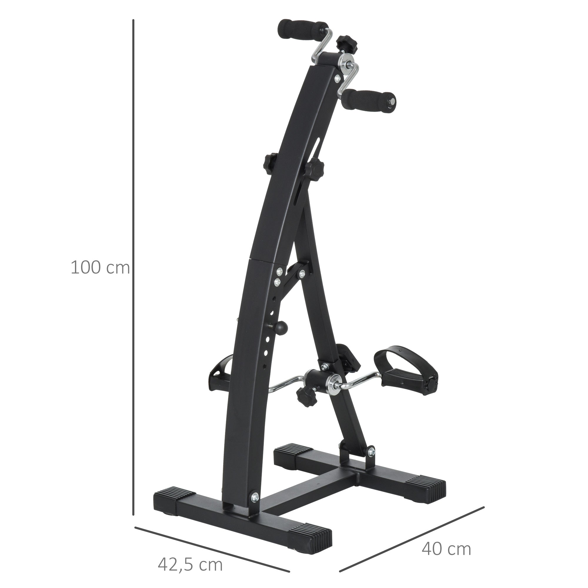 HOMCOM Pedaltrainer für Senioren extra Leise Mini Heimtrainer mit LCD Display Befestigungsband Arm- und Beintrainer Bewegungstrainer Tischfahrrad Mini Bike Fitnessgerät für Zuhause Büro