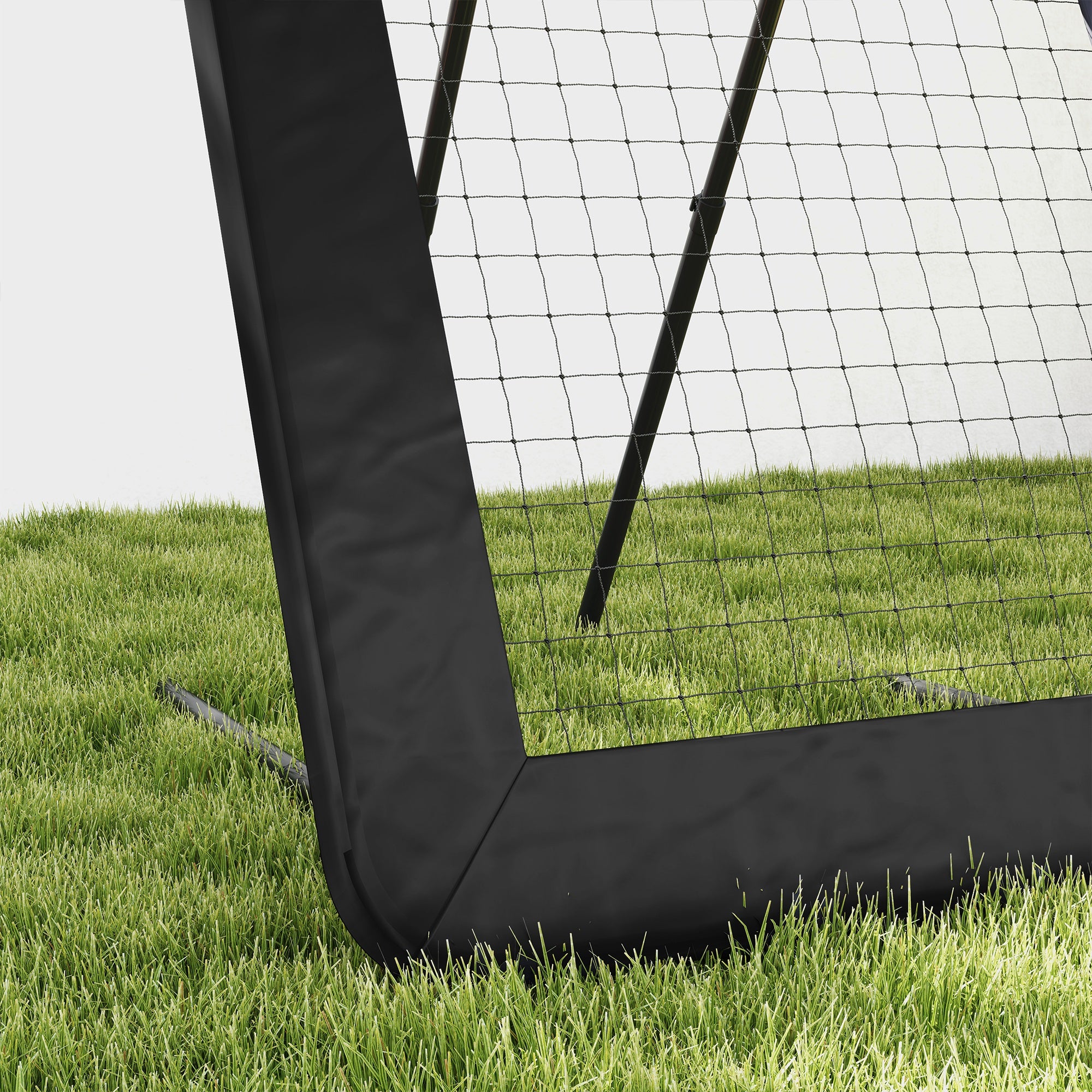 HOMCOM Rebounder für Fußball, 128 x 118 cm Prellwand mit Schutzkante Heringen, verstellbar in 5 Stufen, tragbares Rebound, Fußballtor für Jugendliche, Rückprallwand für Fußball Training, Schwarz