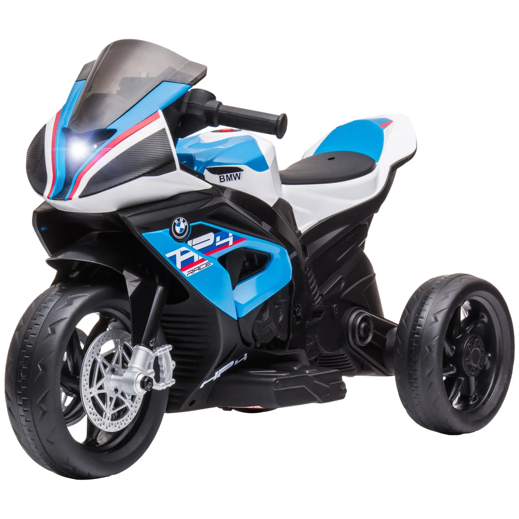 HOMCOM Kindermotorrad, Elektromotorrad, Scheinwerfer, 3 Musikmodi, für Kinder 1,5-5 Jahre, Blau, 82,5 x 42 x 54cm