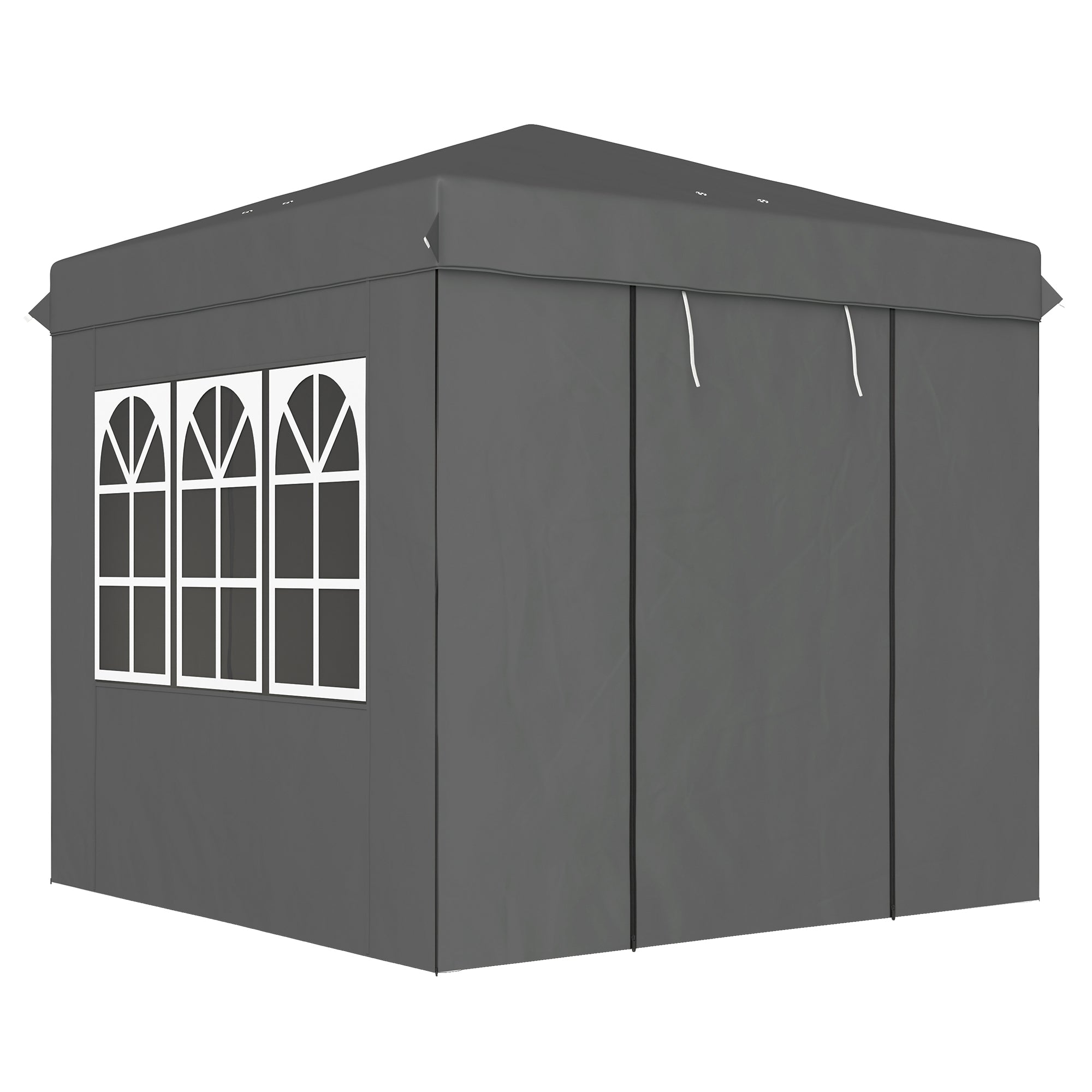 Outsunny Faltpavillon 2,5x2,5?m UV-Schutz 50+ mit Seitenteilen