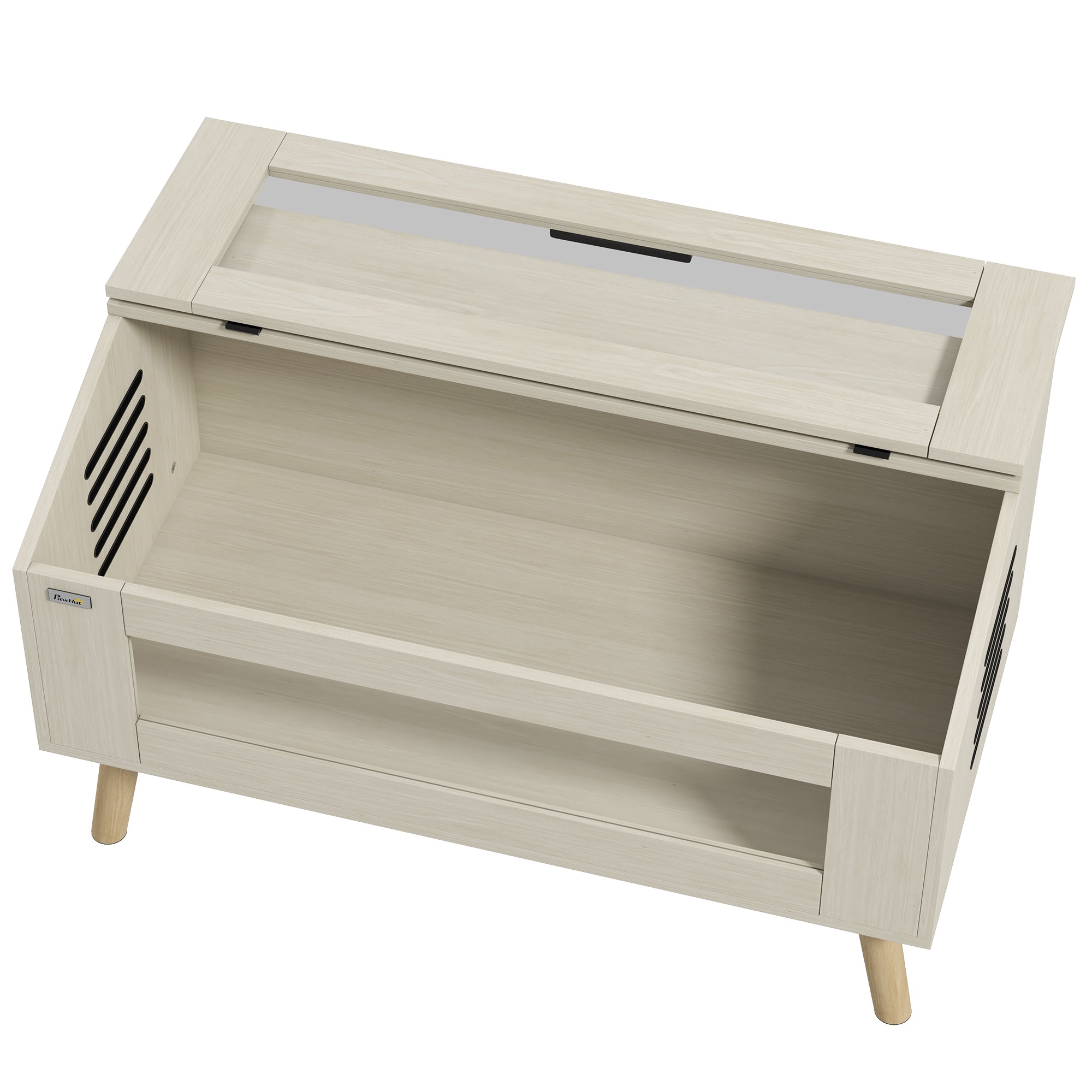 PawHut Reptilienbox, Eidechsenkasten, 140 Liter, Heizkissen-kompatibel, Glasfenster