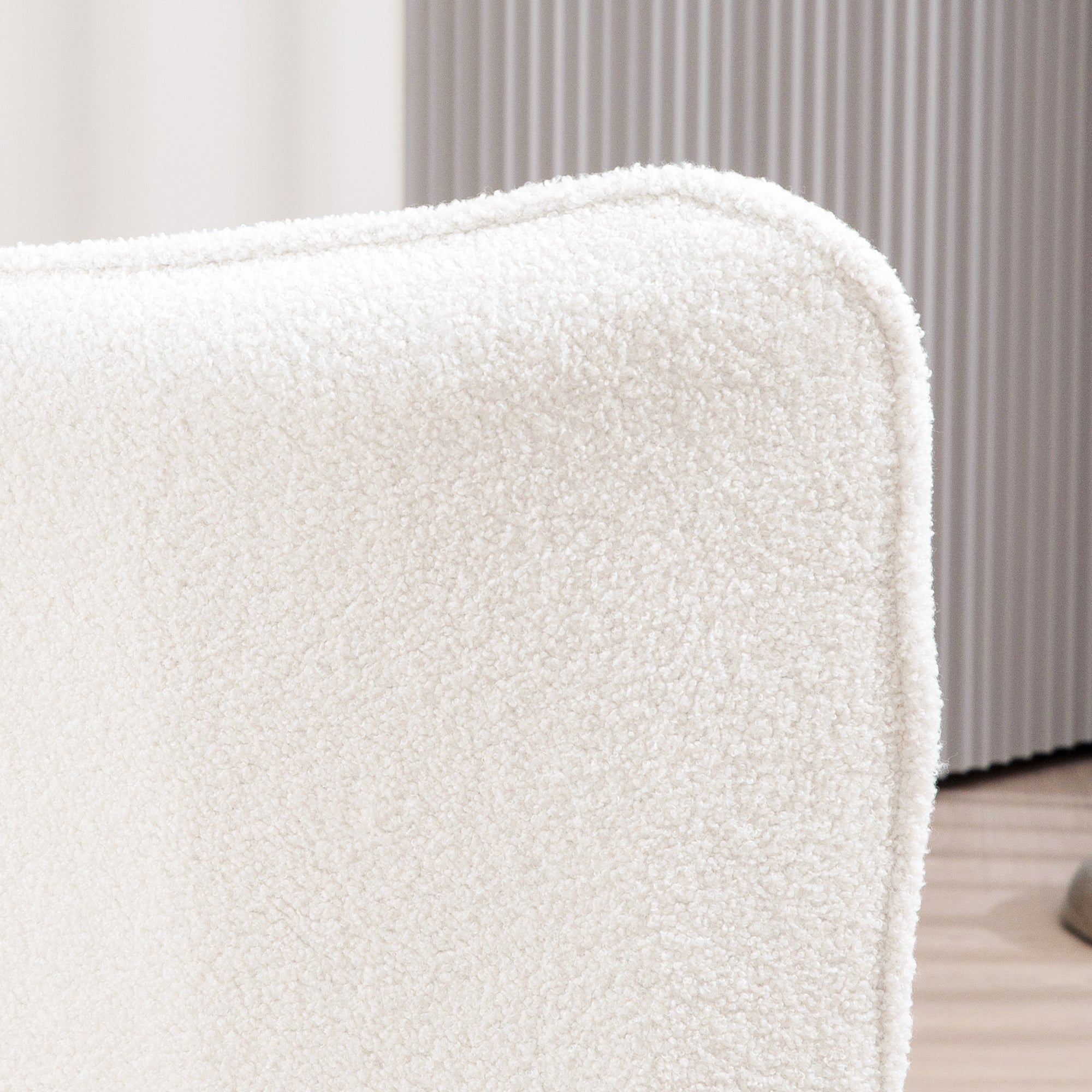 HOMCOM Polsterstuhl, modernes Design, 71x77x102cm, Cremeweiß