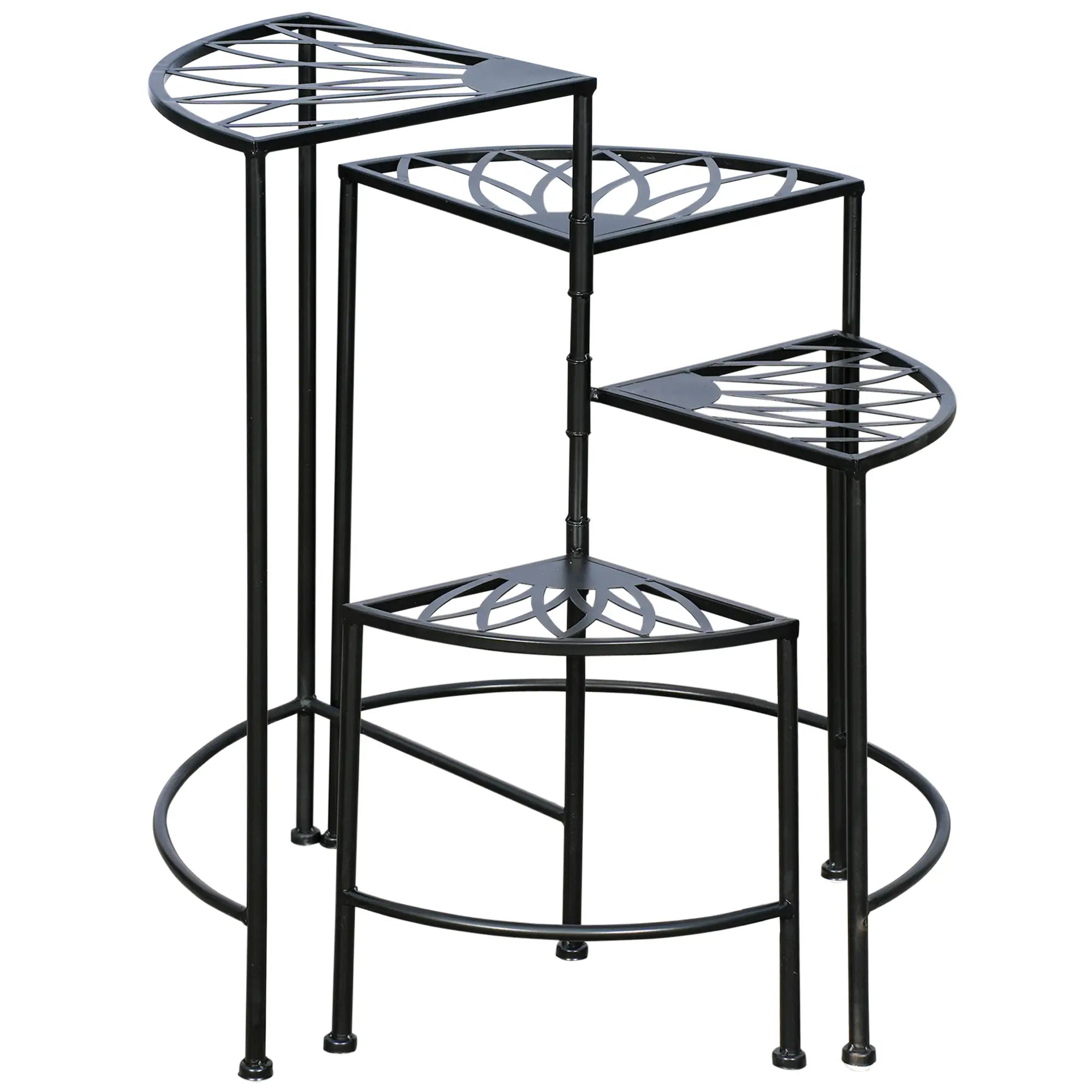 Outsunny 4-stufige Pflanzentreppe klappbar