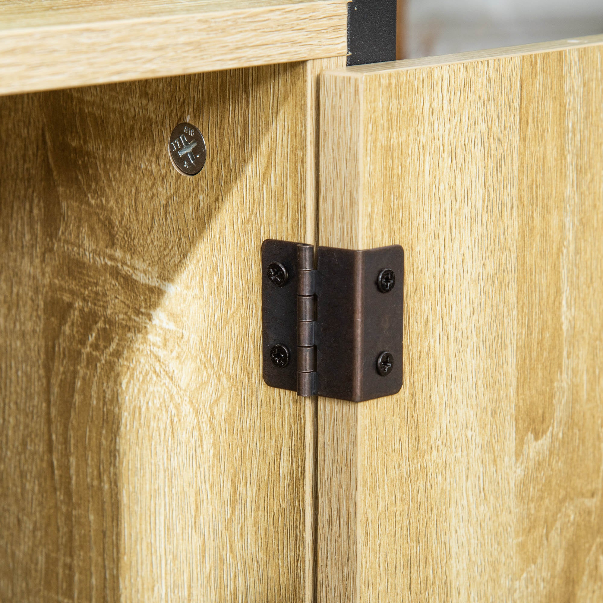 PawHut Katzenschrank für Katzentoilette Katzenklo Beistelltisch Katzenhaus Katzenkommode Schrank Natur 82,3 x 51 x 54 cm