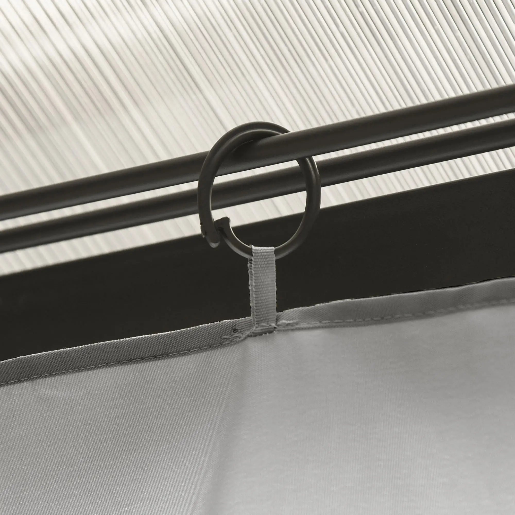 4 Seitenteile 3x3?m für Pavillon, hellgrau, mit Haken