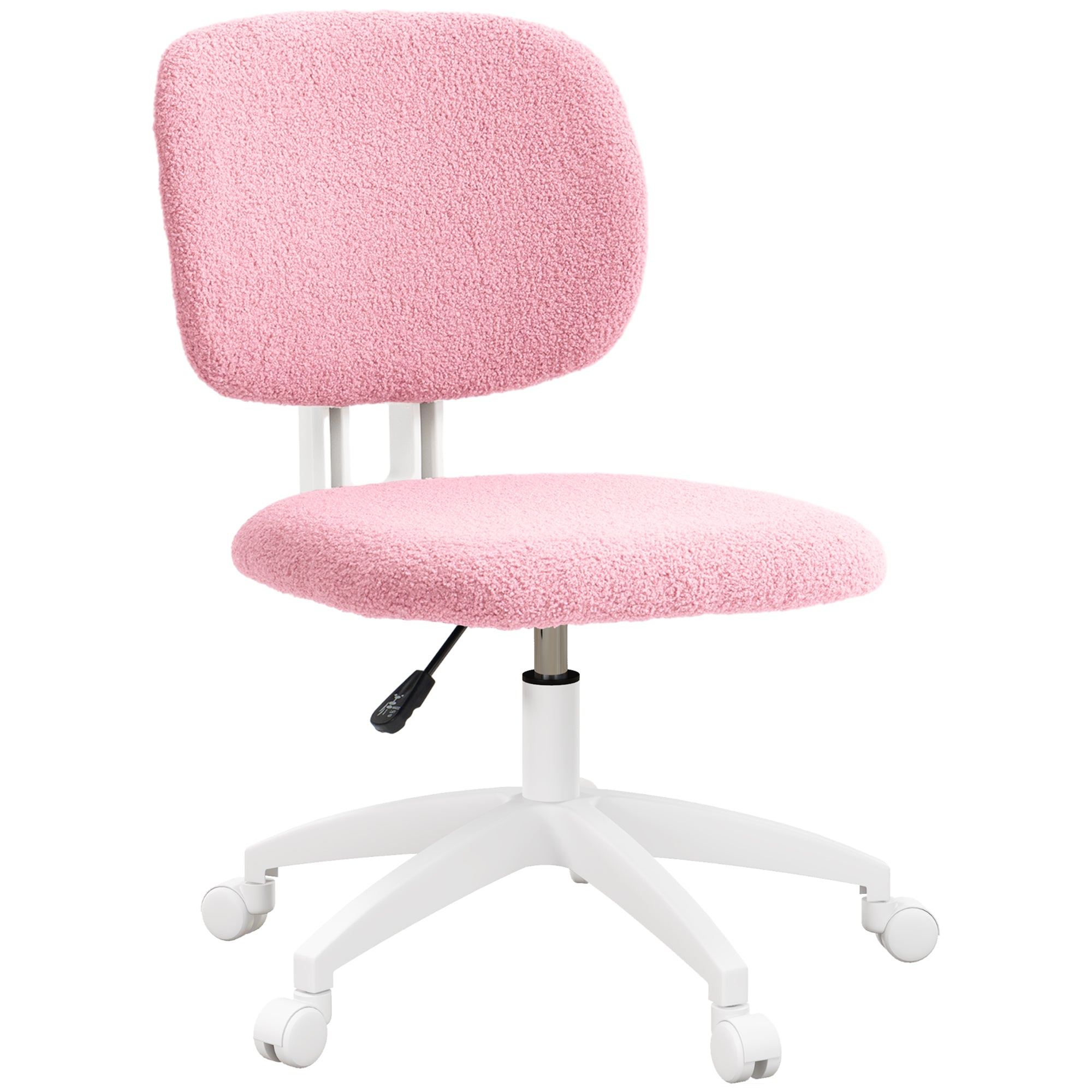 Vinsetto Bürostuhl Computerstuhl drehbar, höhenverstellbar, 48 cm x 53 cm x 80-90 cm, Rosa