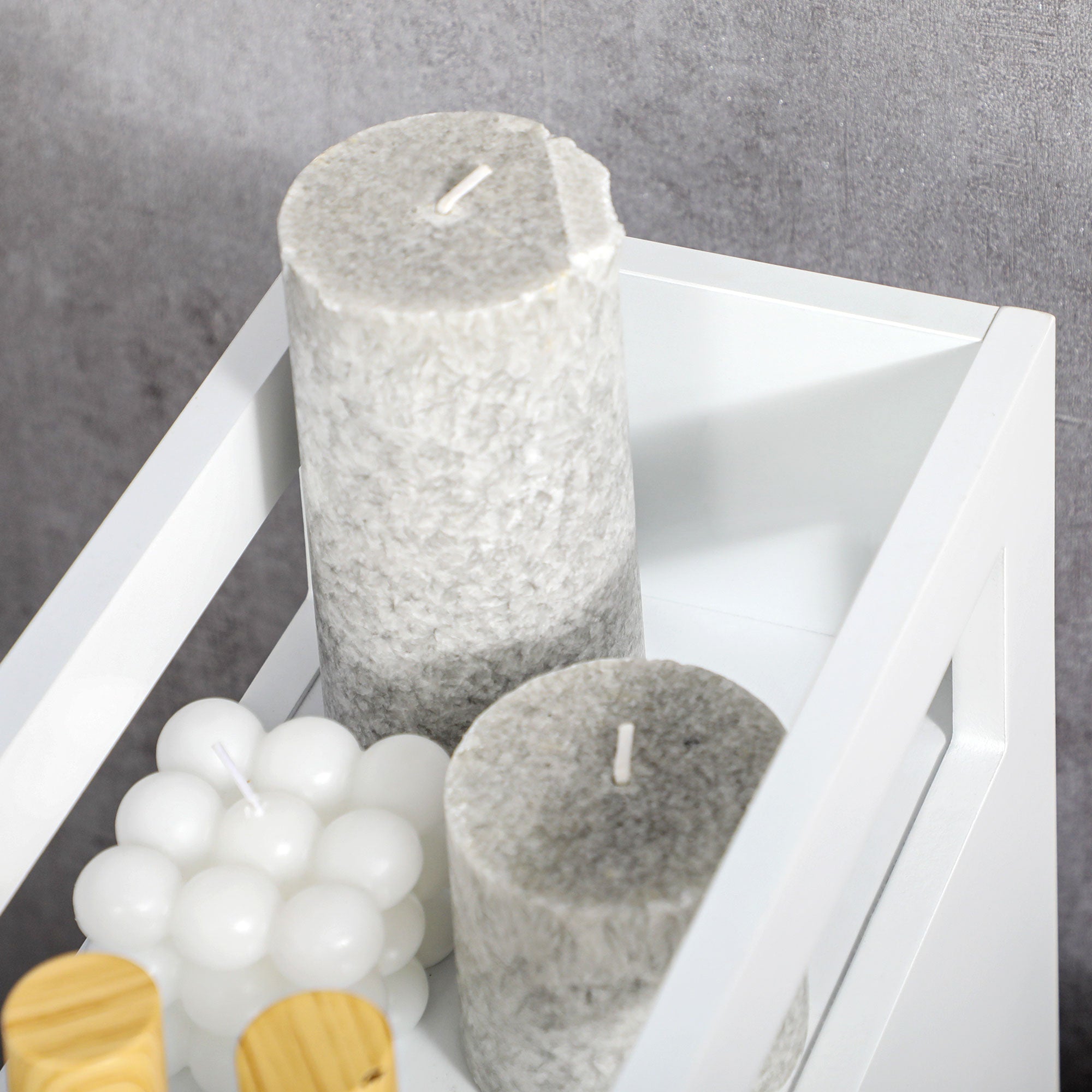 HOMCOM Nischenwagen Badschrank Rollschrank, schmales Design, zwei Schubladen, vier Räder, weiß, 16 x 49,5 x 66 cm