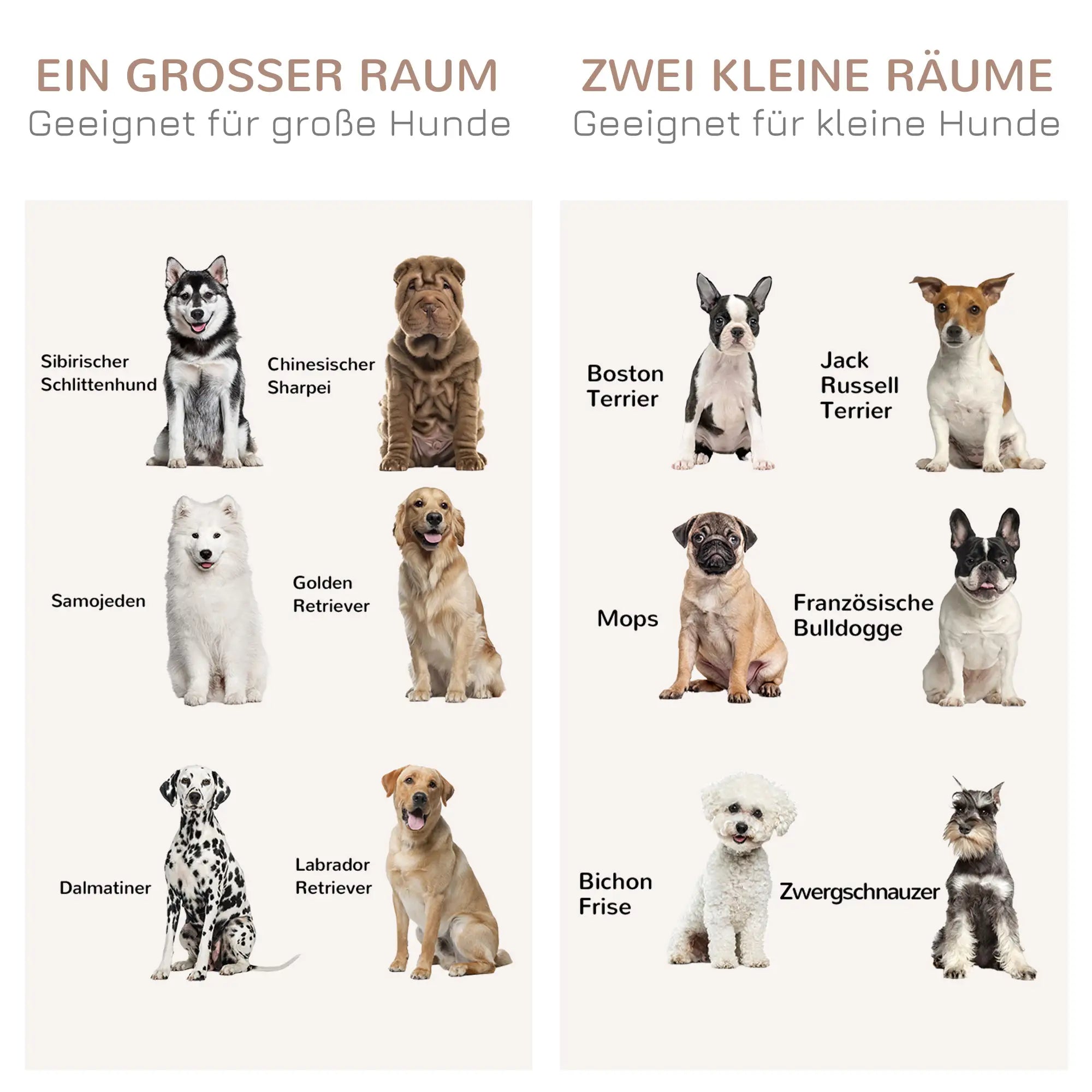 PawHut Hundekäfig Beistelltisch 2-in-1 mit Trennwand verriegelbar