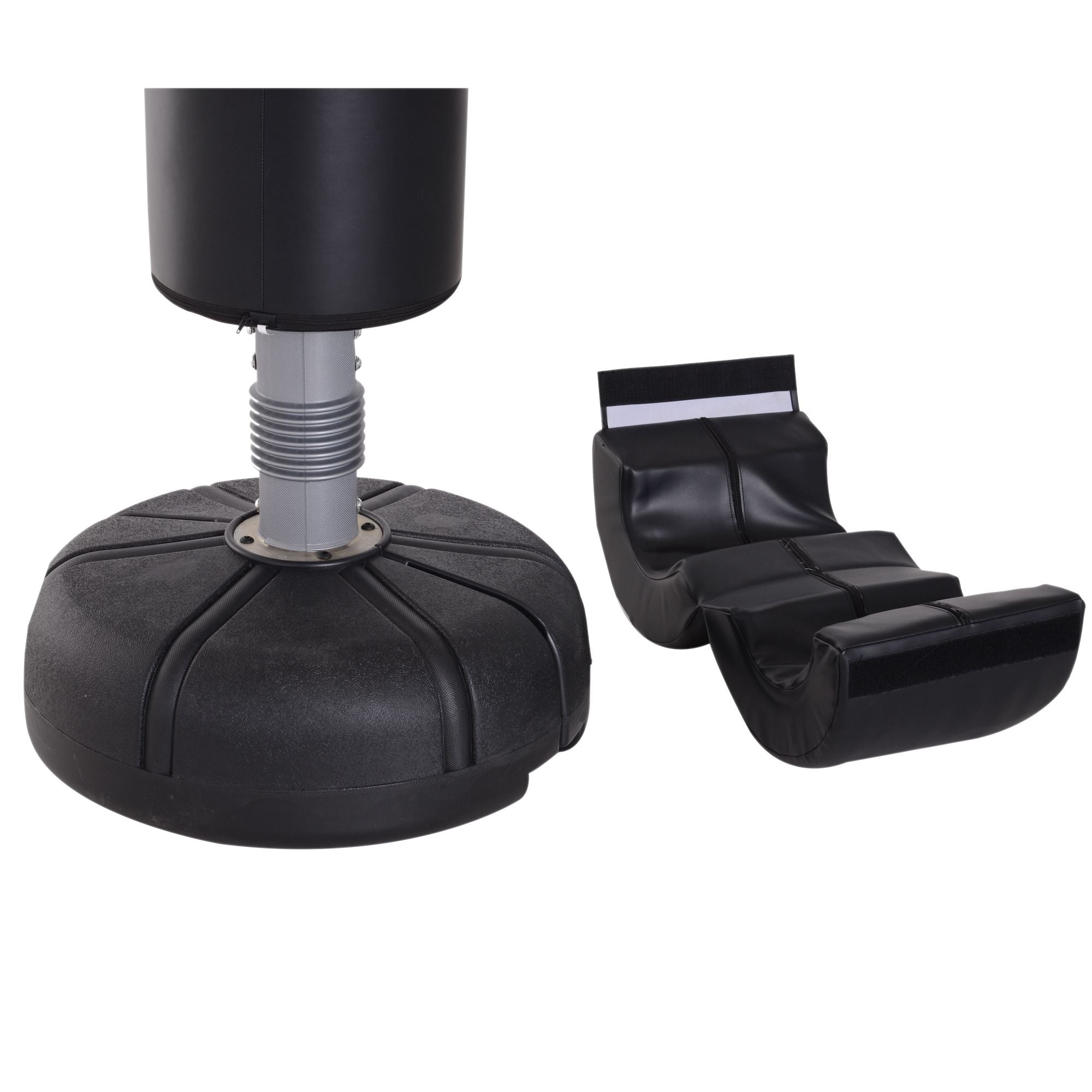 HOMCOM Freistehender Standboxsack mit Ständer und Kunststoff-Pad, 176 cm, Geeignet für Profis und Anfänger, Schwarz