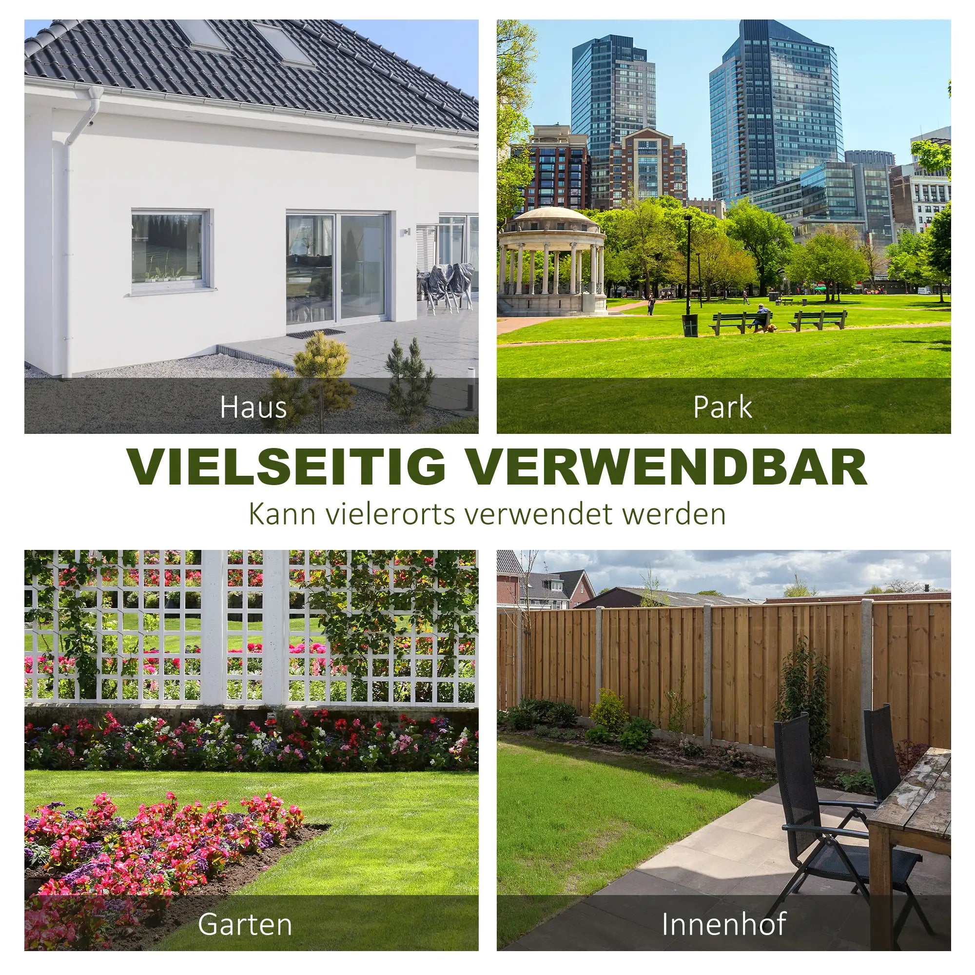 Outsunny Gartenbank 2-Sitzer antik stapelbar