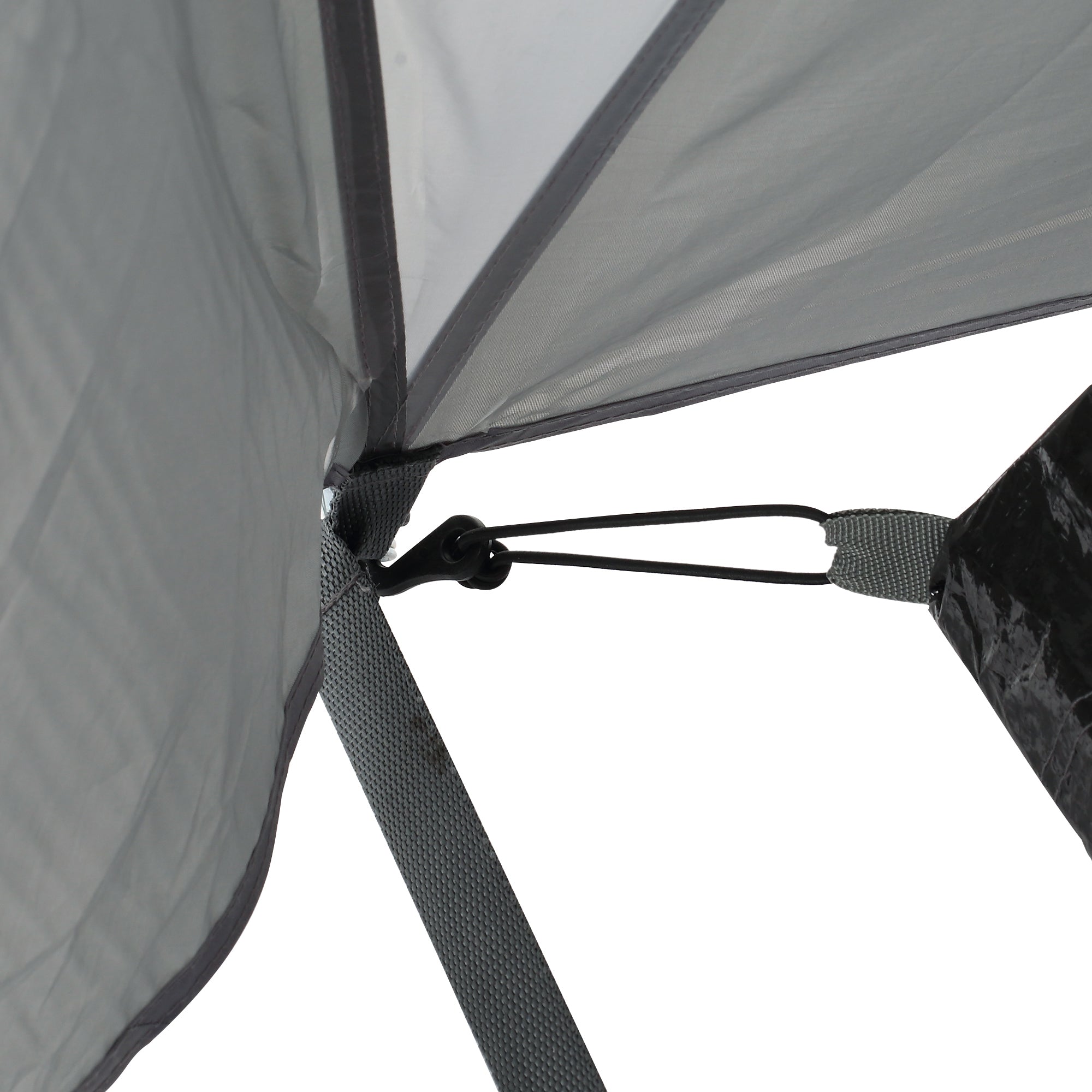 Outsunny Campingzelt für 2-3 Personen Glasfaser Tür mit Reißverschluss Meshfenster inkl. Transporttasche Kuppelzelt 190T Kunstleder2000mm Glasfaser Grau