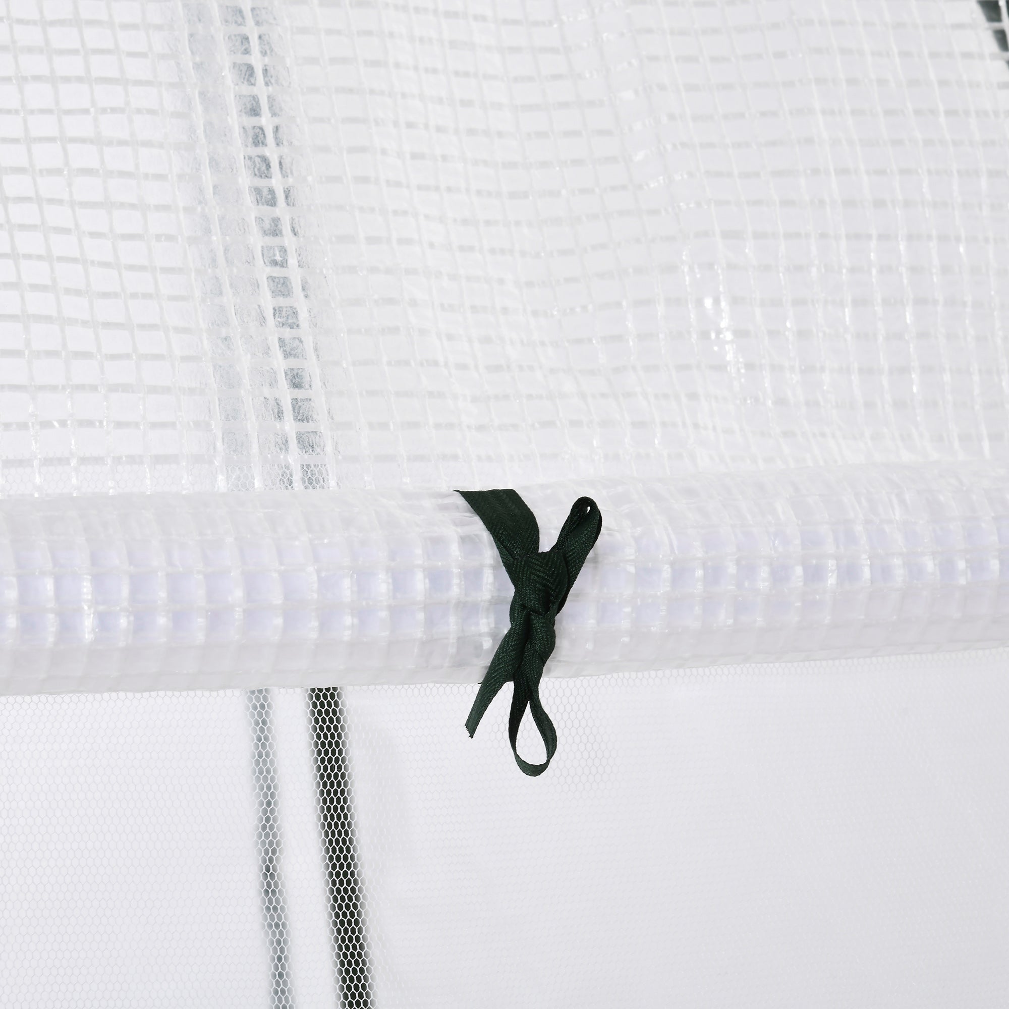 Outsunny Mini Gewächshaus Überwinterungszelt für Pflanzen mit Rolltür Garten Balkon Winterschutz Weiß 160 x 140 x 180 cm