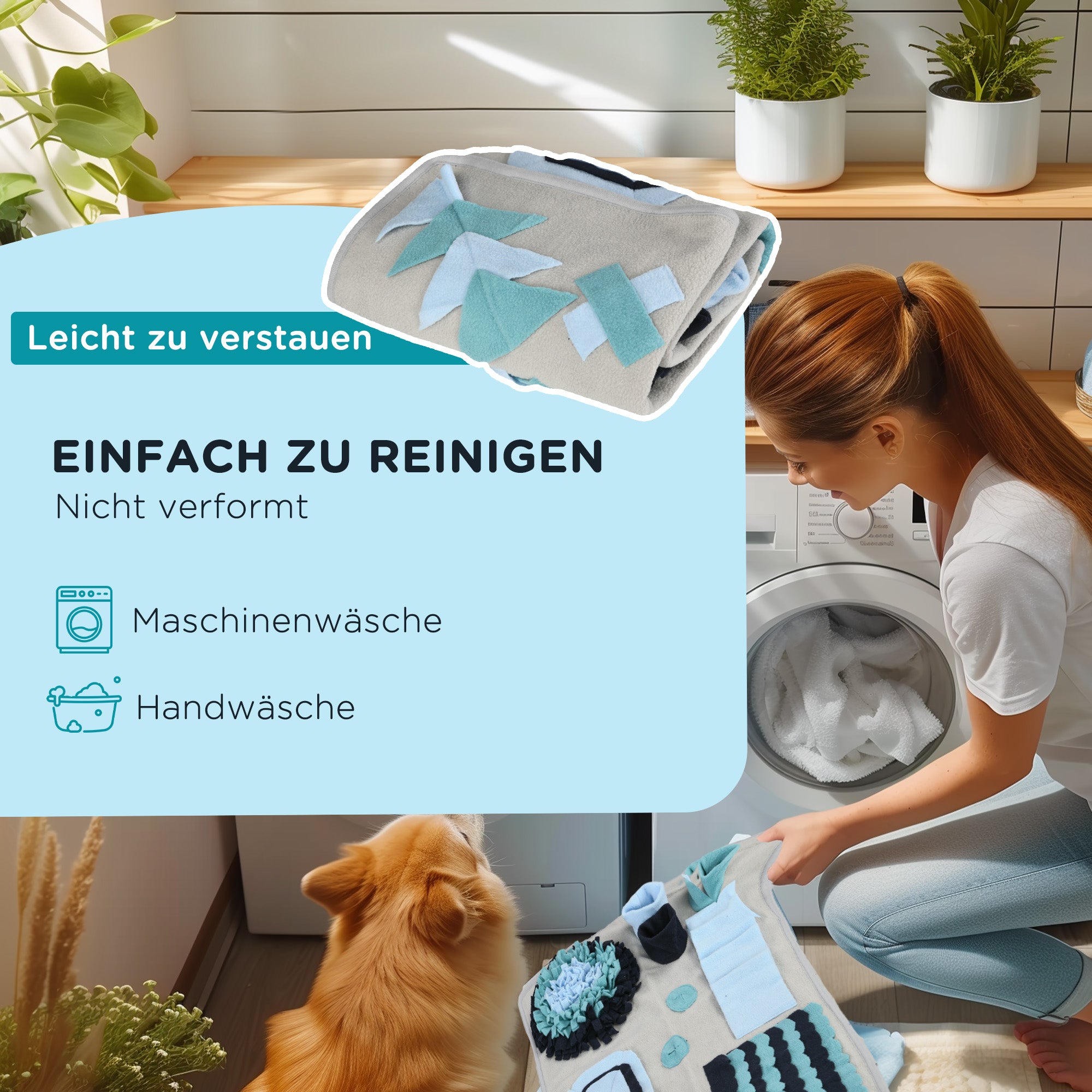 PawHut Hundedecke, komfortabel, dekorative Elemente, 74x50x5cm, Mehrfarbig