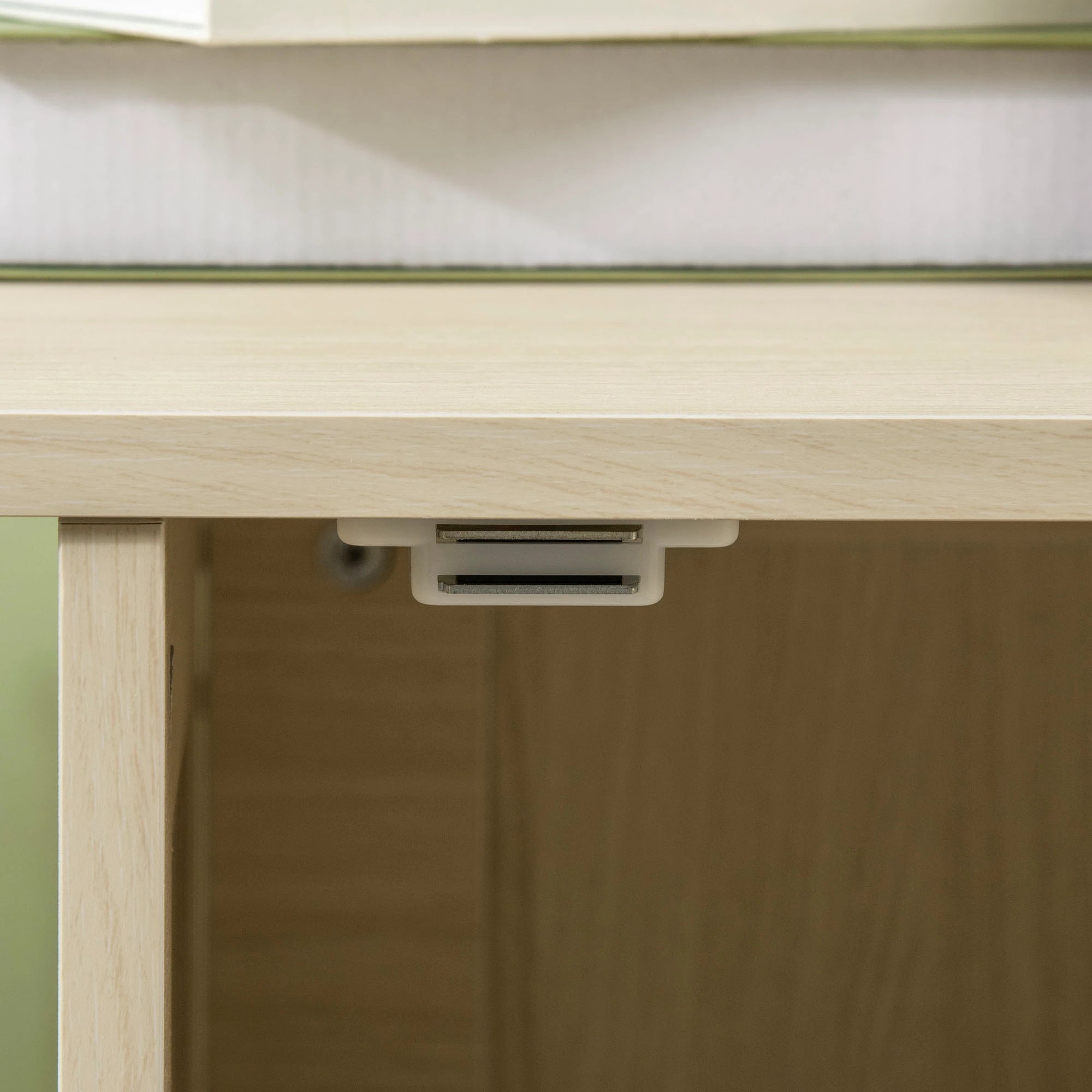 PawHut Katzenschrank Katzentoilette multifunktional Magnettür Eiche