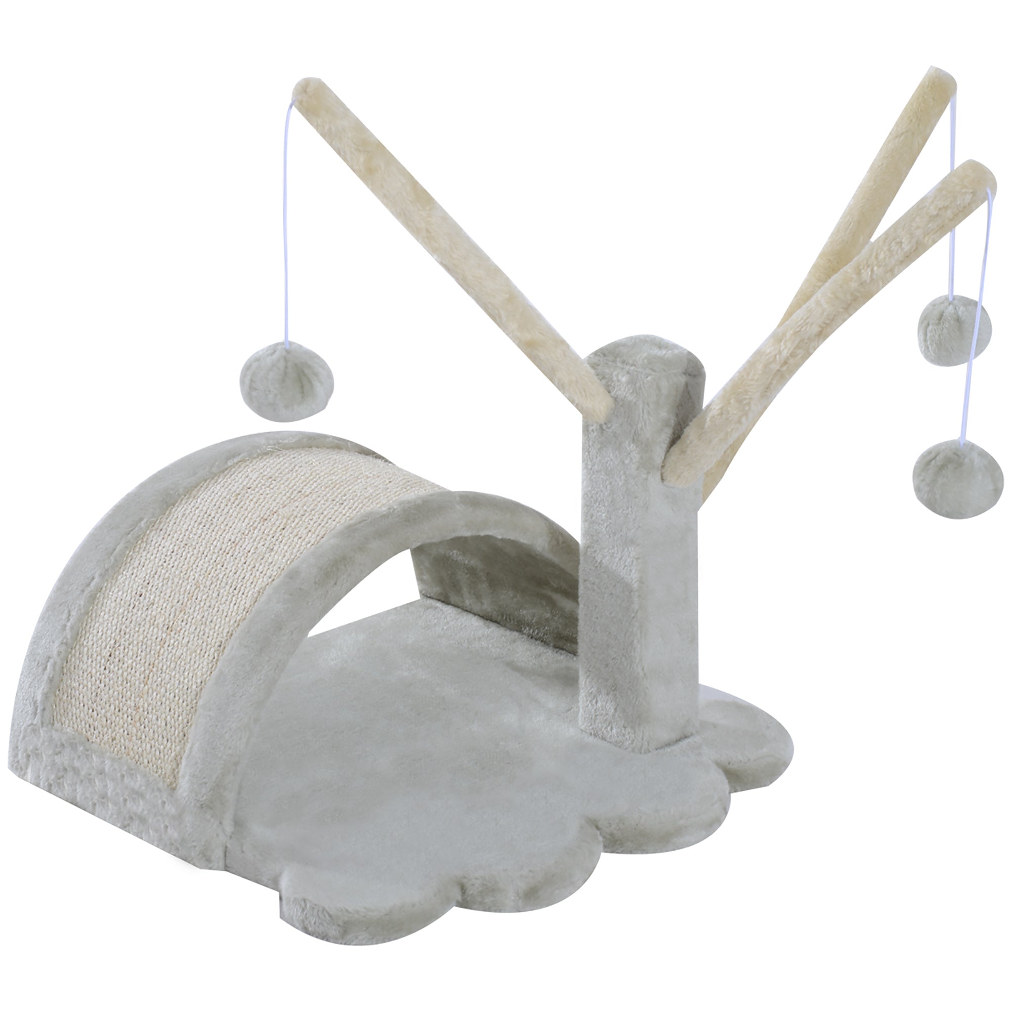 PawHut arbre à chat robuste pour chats, petit, arbre à grimper avec griffoir