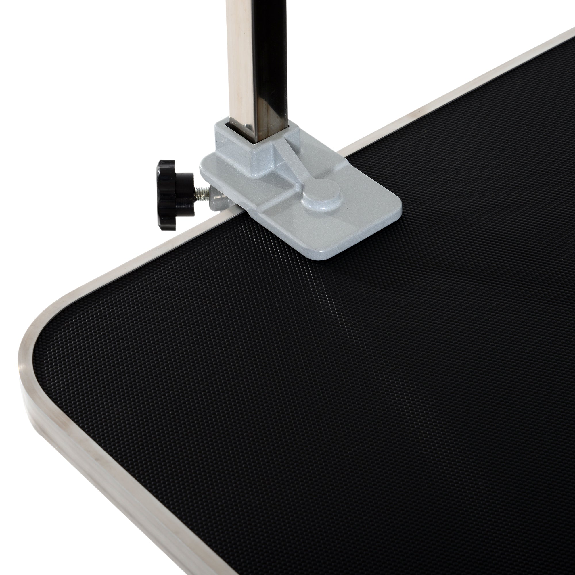 PawHut Trimmtisch Tierpflegetisch Schertisch mit Korb Hundepflegetisch klappbar Hundefriseurtisch Hunde Badetisch höhenverstellbar Edelstahl Schwarz