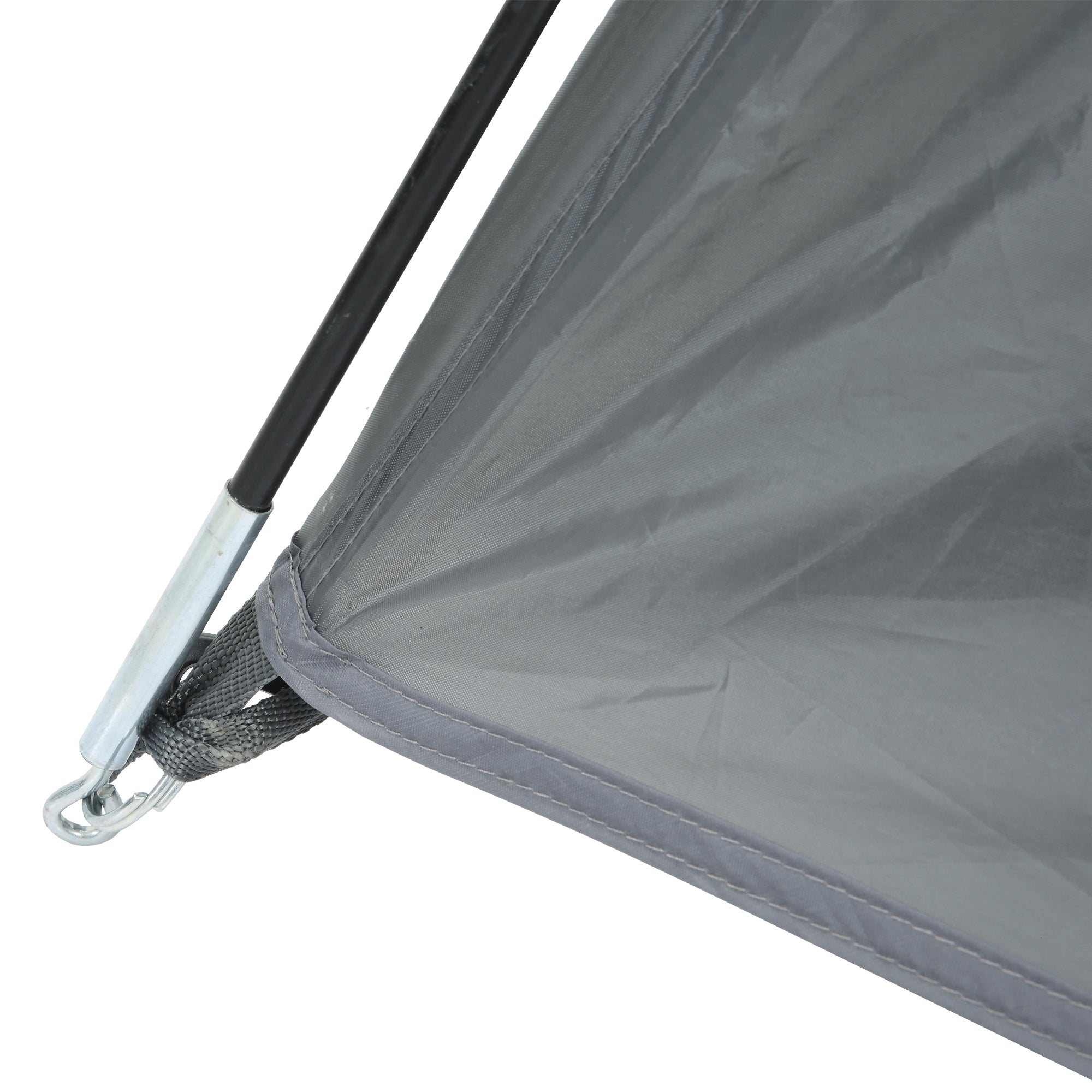 Outsunny Campingzelt für 2-3 Personen Glasfaser Tür mit Reißverschluss Meshfenster inkl. Transporttasche Kuppelzelt 190T Kunstleder2000mm Glasfaser Grau