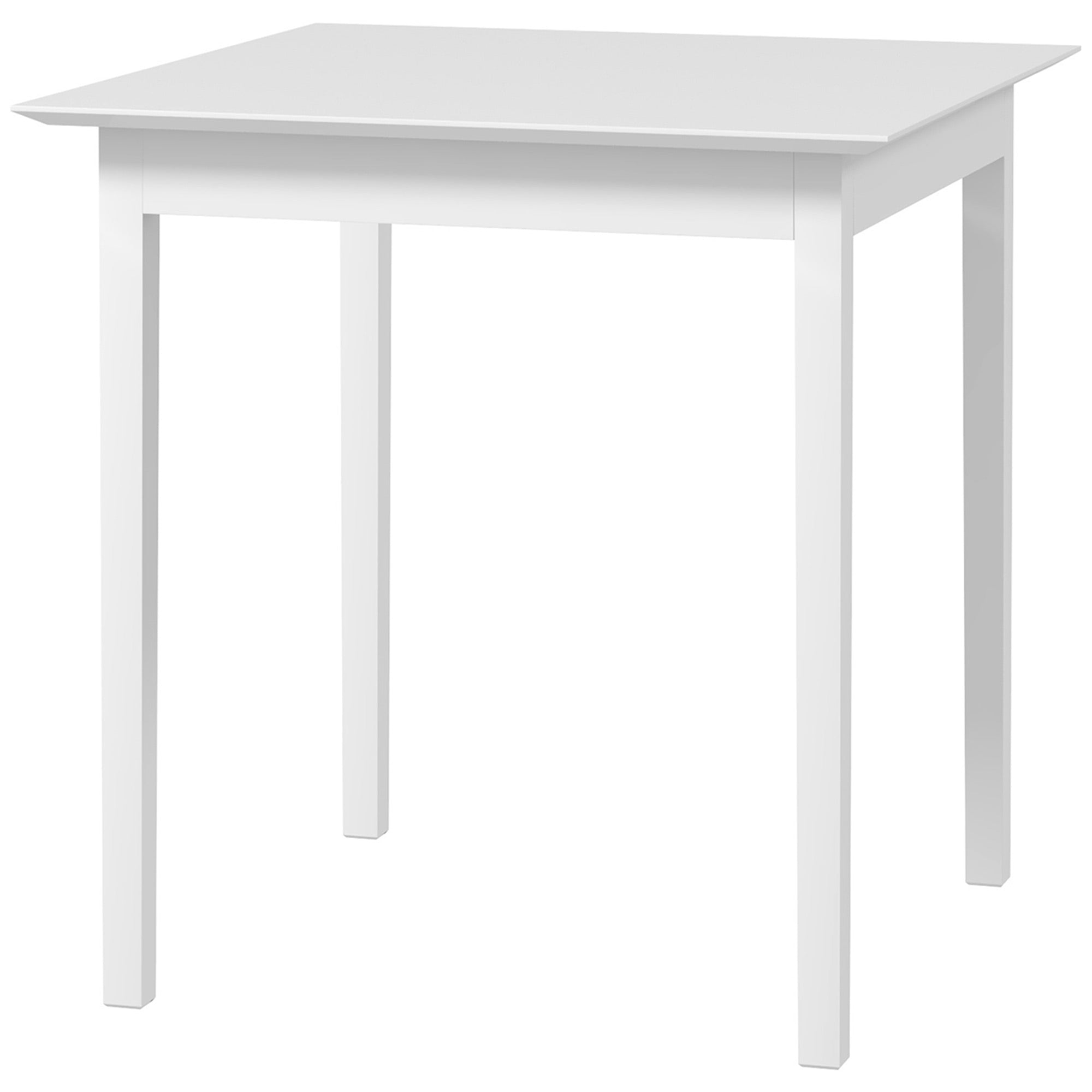 HOMCOM Küchentisch Esstisch Quadratischer Tisch, modernes Design, 75 cm x 75 cm x 76 cm, Weiß