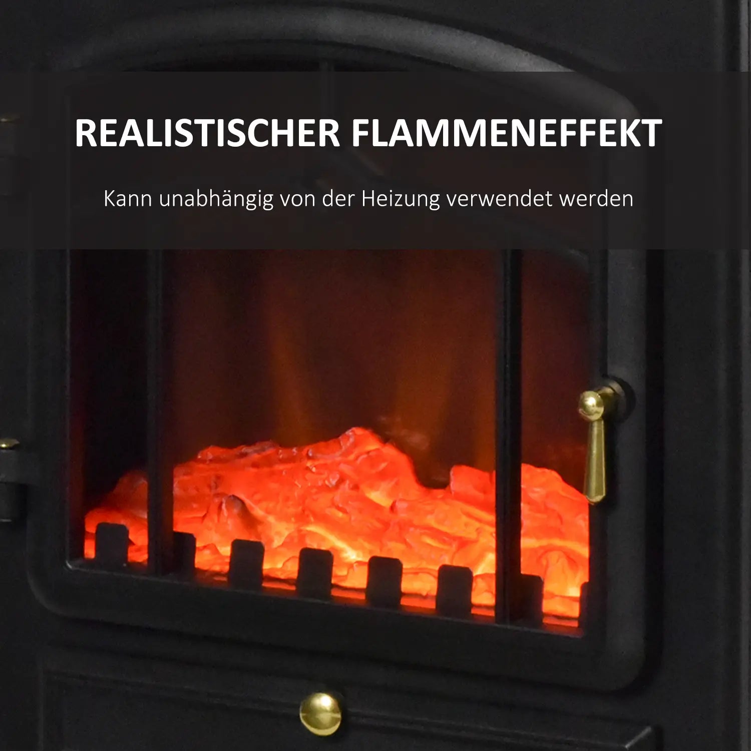 HOMCOM Elektrokamin Kaminofen Flammeneffekt Überhitzungsschutz