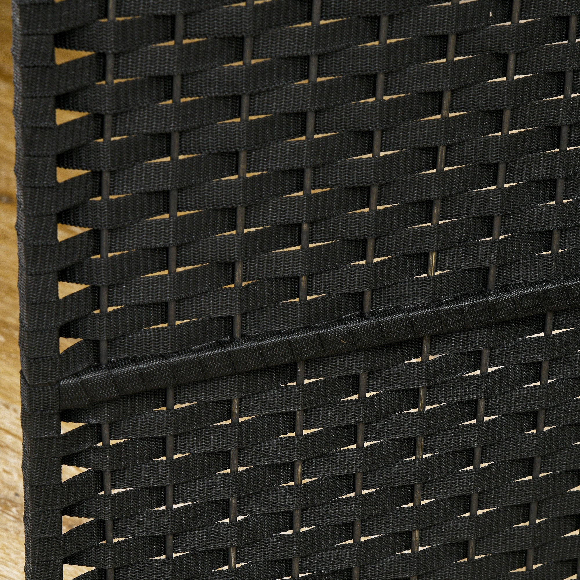 HOMCOM 6-teiliger Raumtrenner, Faltbarer Sichtschutz, Sichtschutzwand für Wohnzimmer, Schlafzimmer, Homeoffice, Schwarz