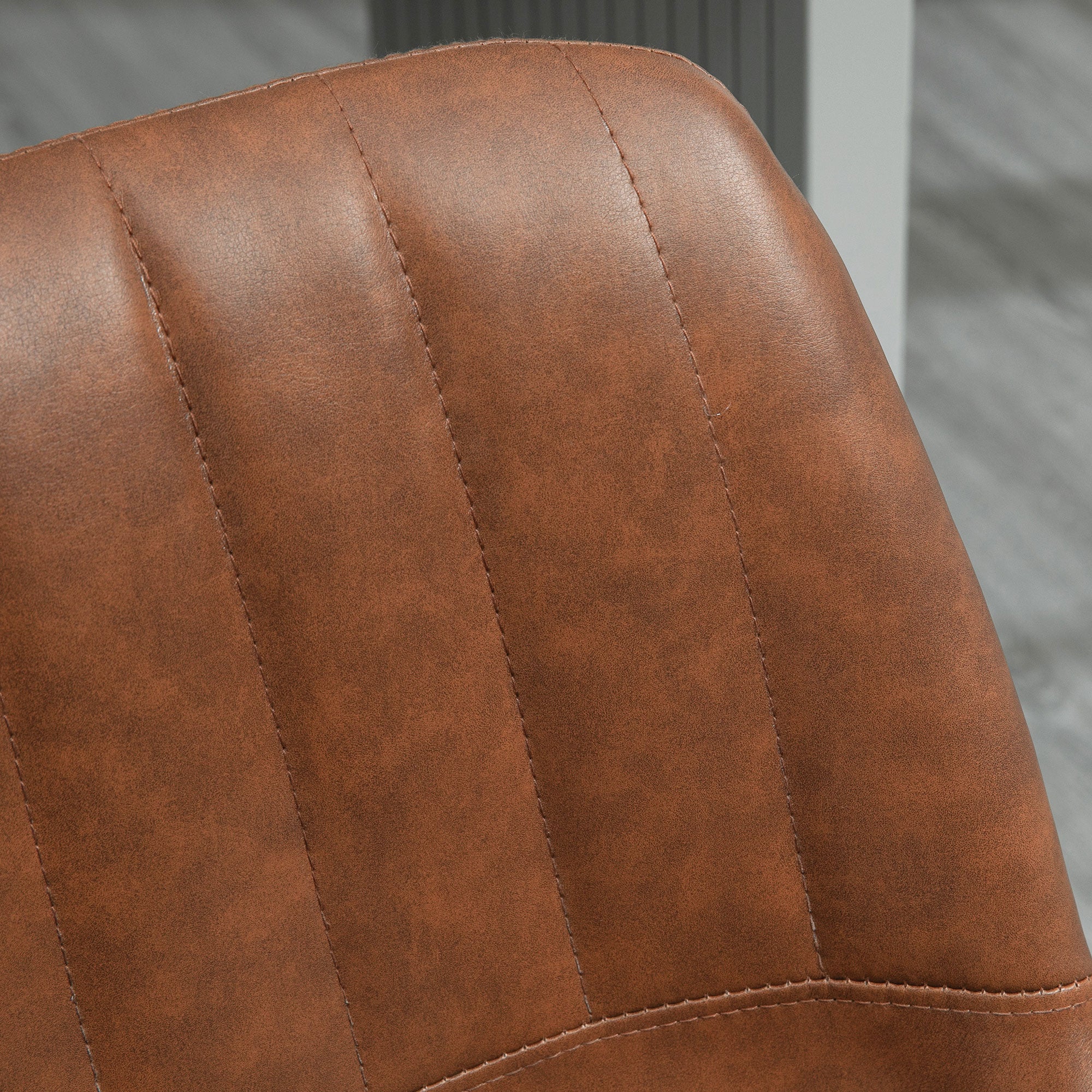 HOMCOM Barhocker 2er-Set im Retrodesign, mit Fußstütze, höhenverstellbar, 43 cm x49,5 cm x 111 cm