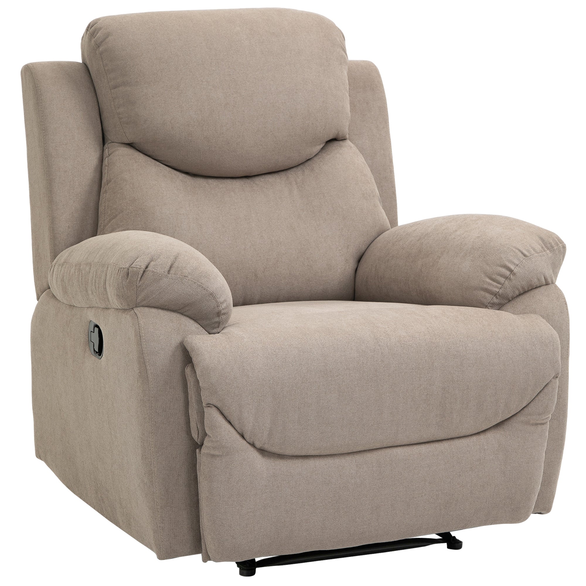 HOMCOM Relaxsessel Einzelsofa Liege 150° neigbarer Fernsehsessel Liegesessel TV-Sessel mit Schlaffunktion für Wohnzimmer Leinen Beige 93 x 88 x 102 cm