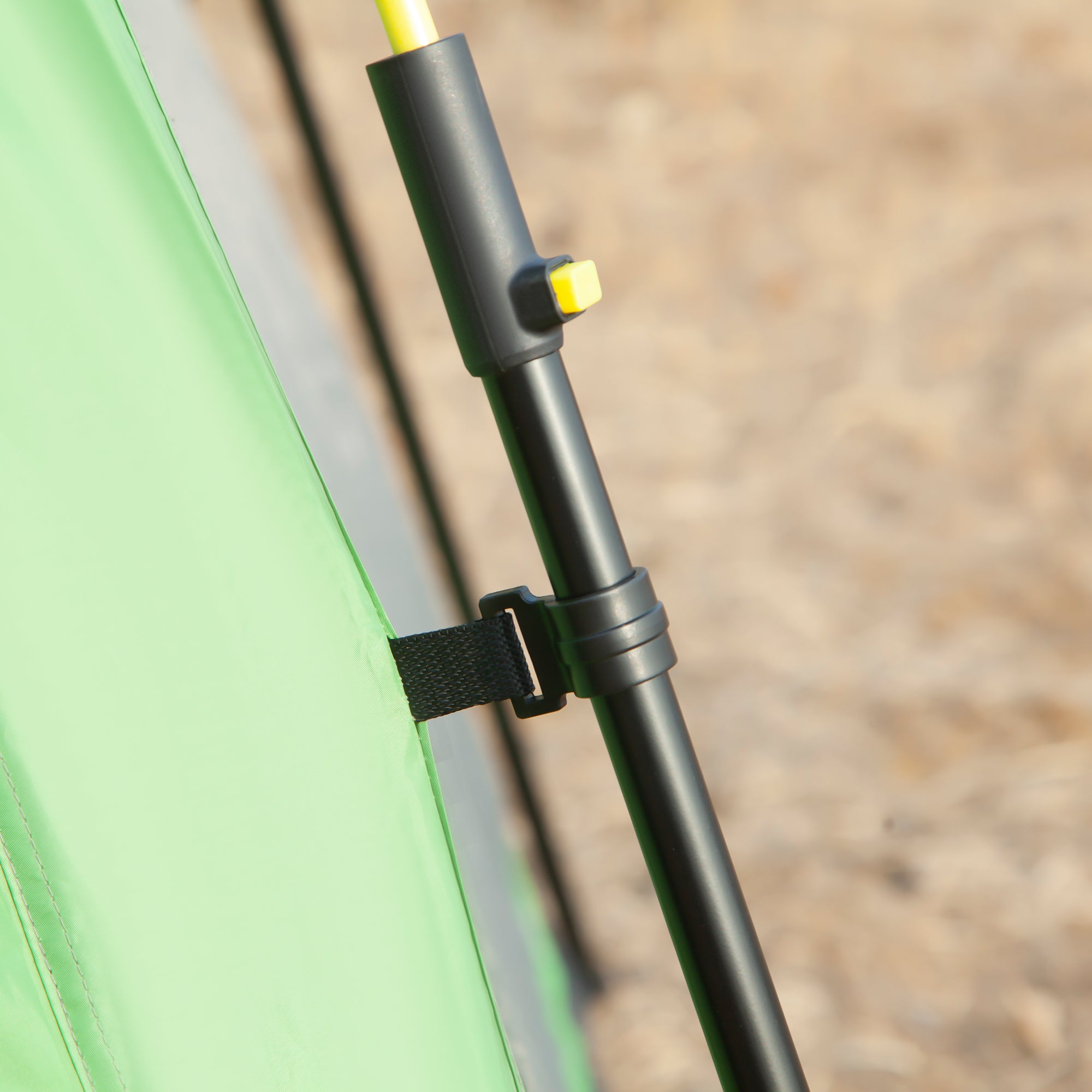 Outsunny Camping Zelt 6 Personen Zelt Familienzelt Kuppelzelt Kunstleder2000mm einfache Einrichtung für Familien Trekking Festival Stahl Glasfaser Grün 320 x 320 x 180 cm