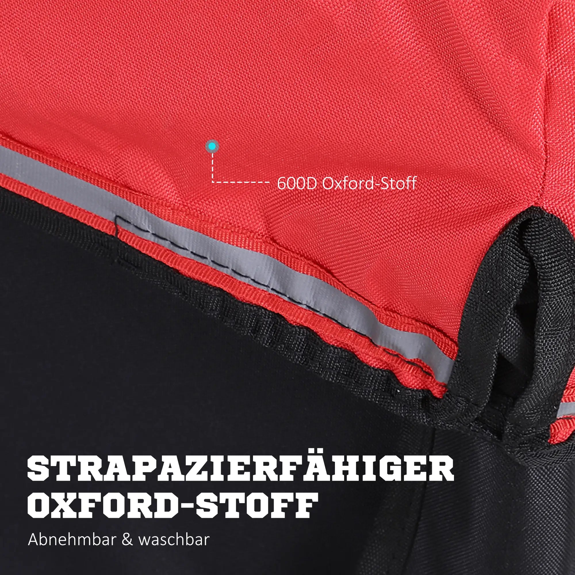 HOMCOM Fahrradanhänger Klappbar Lastenanhänger mit Kupplung,Transportwagen bis 40 kg belastbar, Transportanhänger Anhänger für Fahrrad Handwagen 140 x 88 x 60 cm